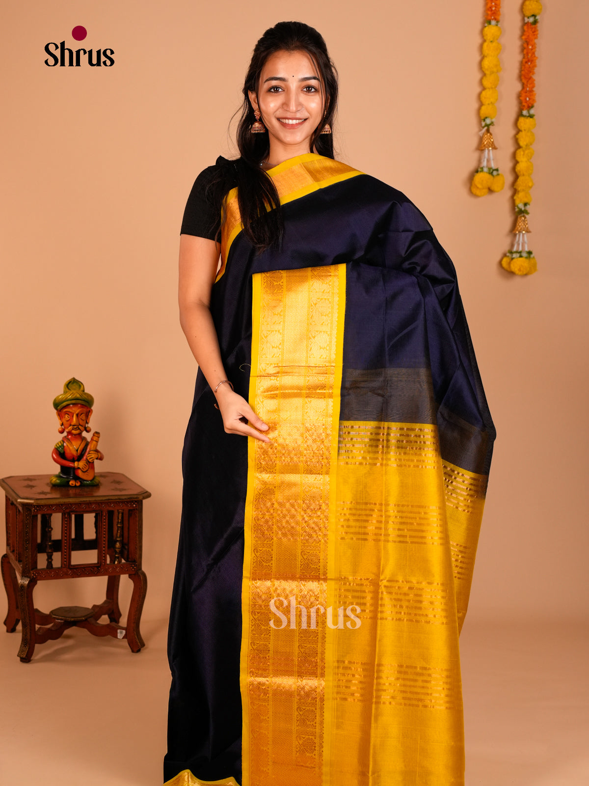 Korvai-Big border Saree - ECS05029 - Shop on Shrus.com