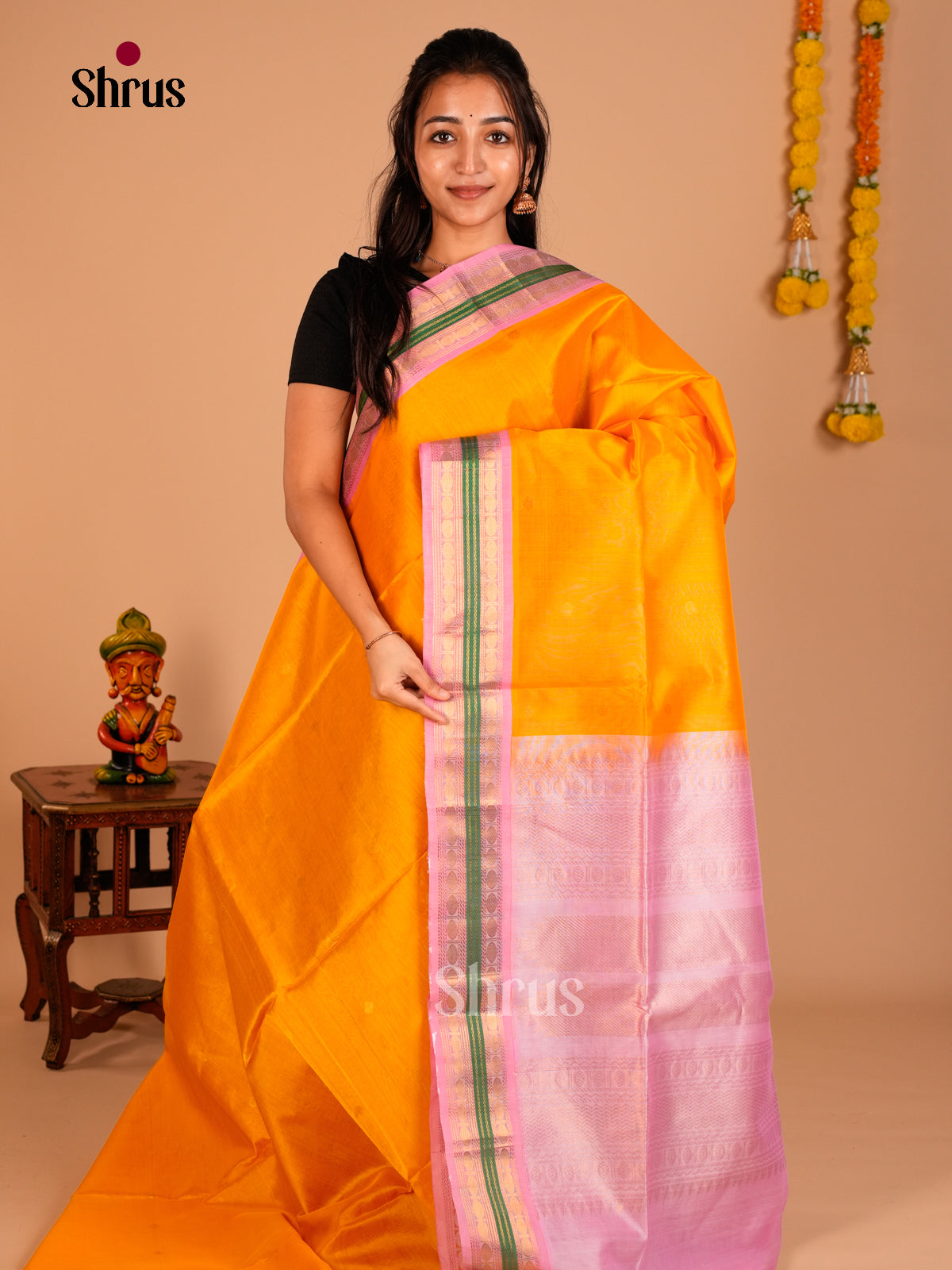 Silk Cotton Saree - ECS05046 - Shop on Shrus.com