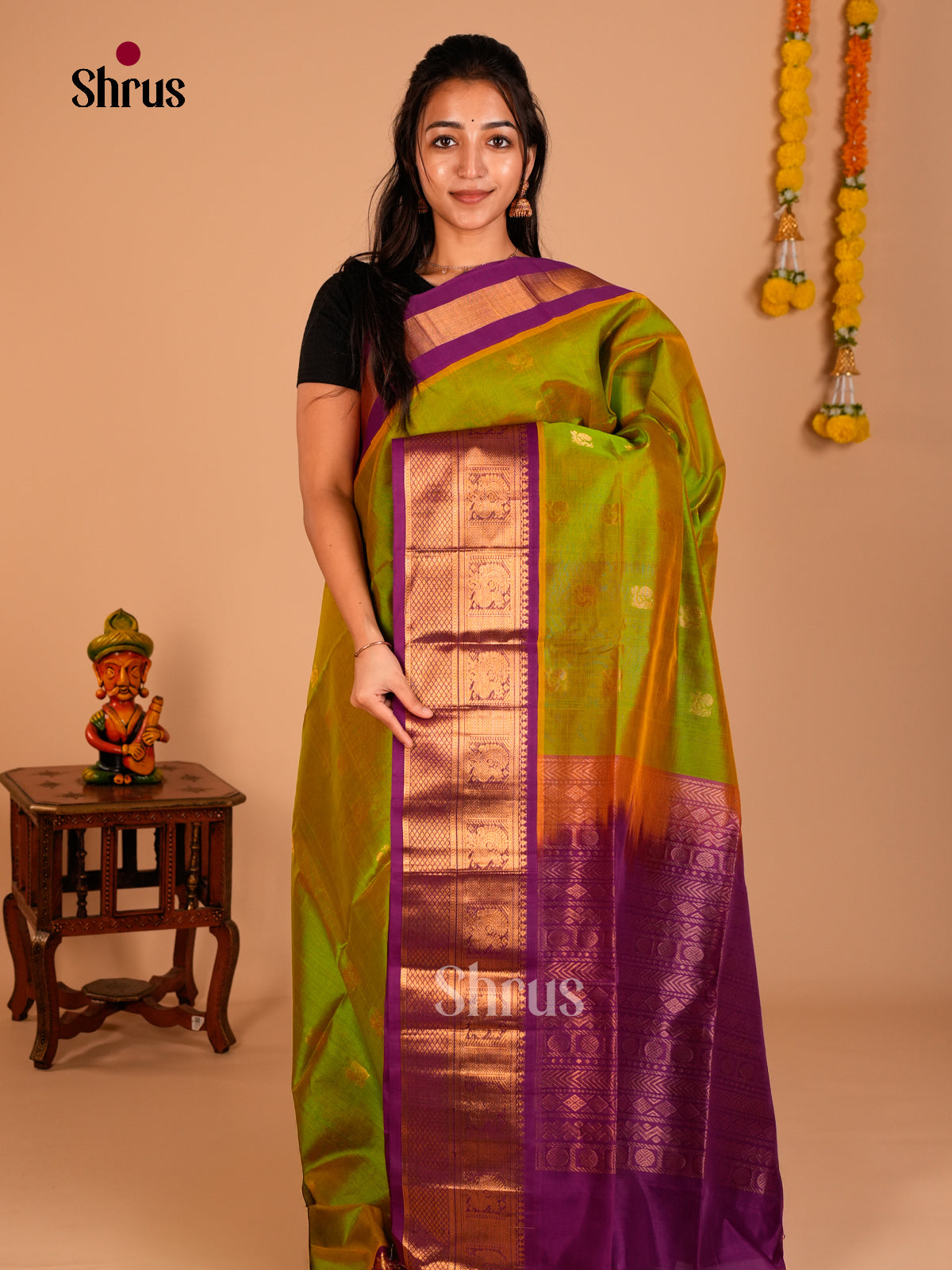 Silk Cotton Saree - ECS05052 - Shop on Shrus.com