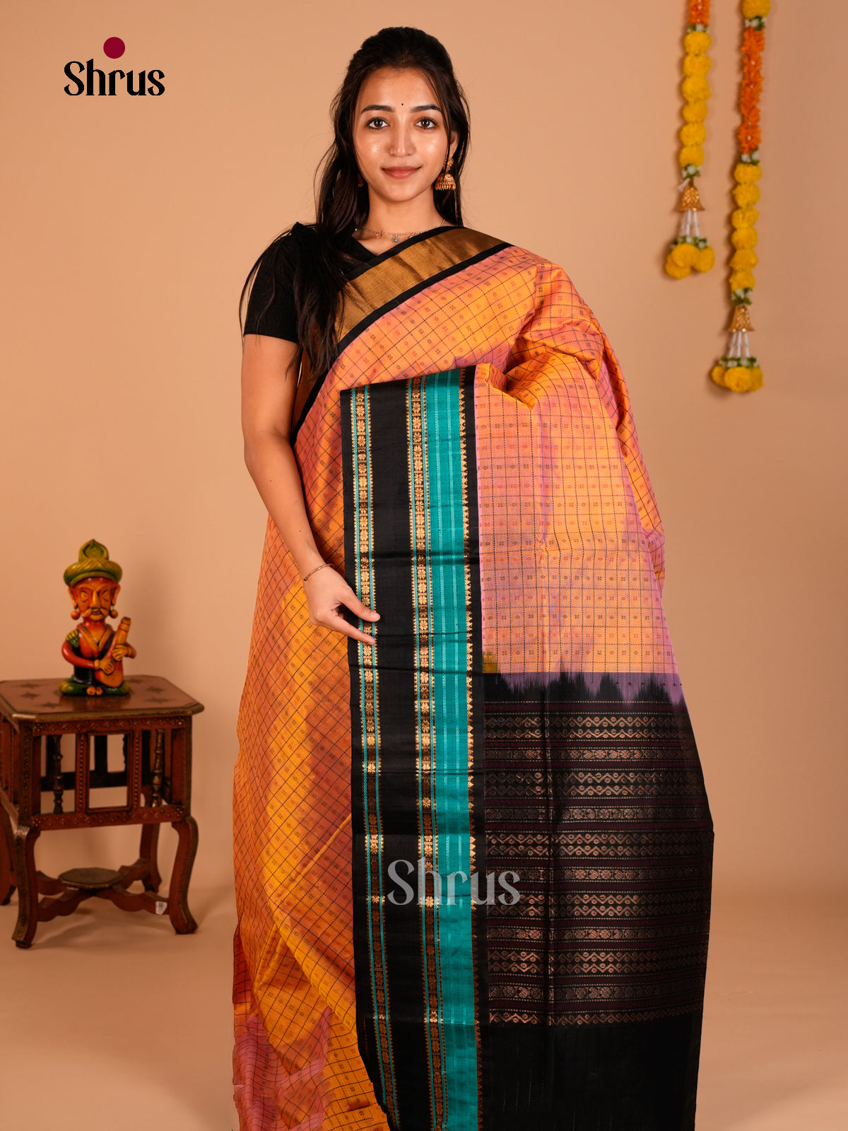 Silk Cotton Saree - ECS05062 - Shop on Shrus.com