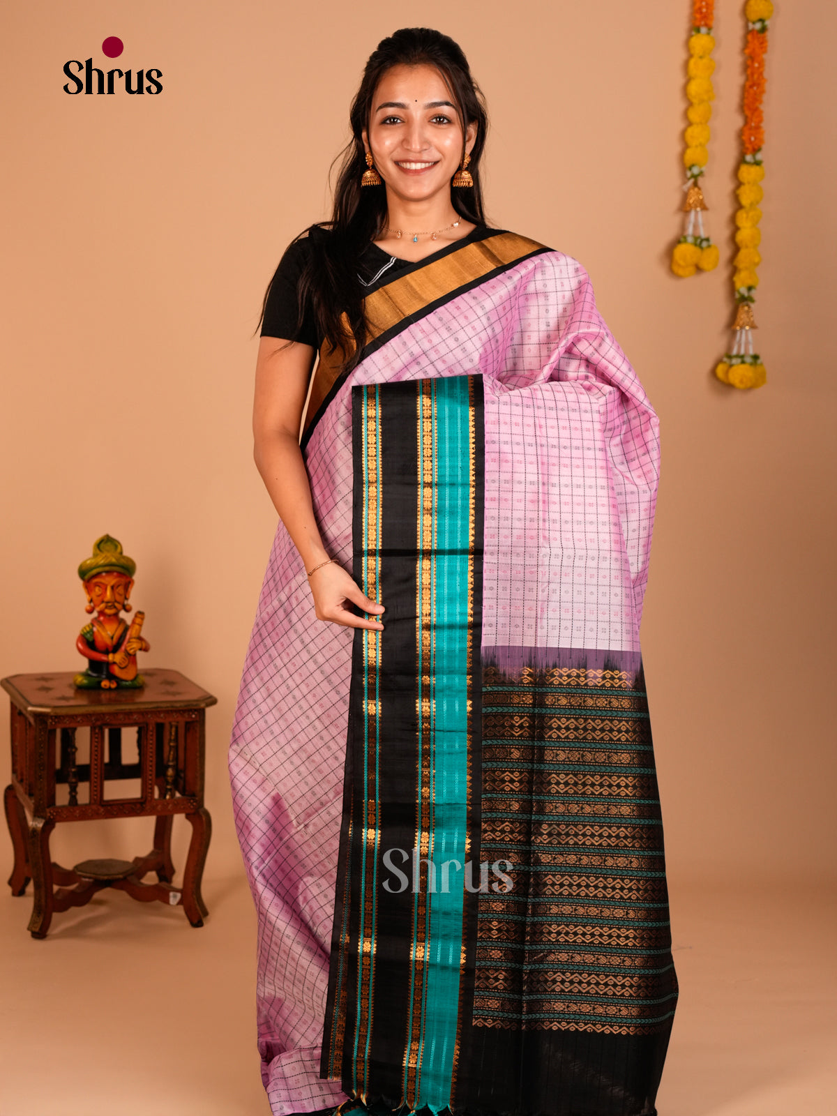 Korvai-Big border Saree - ECS05063 - Shop on Shrus.com