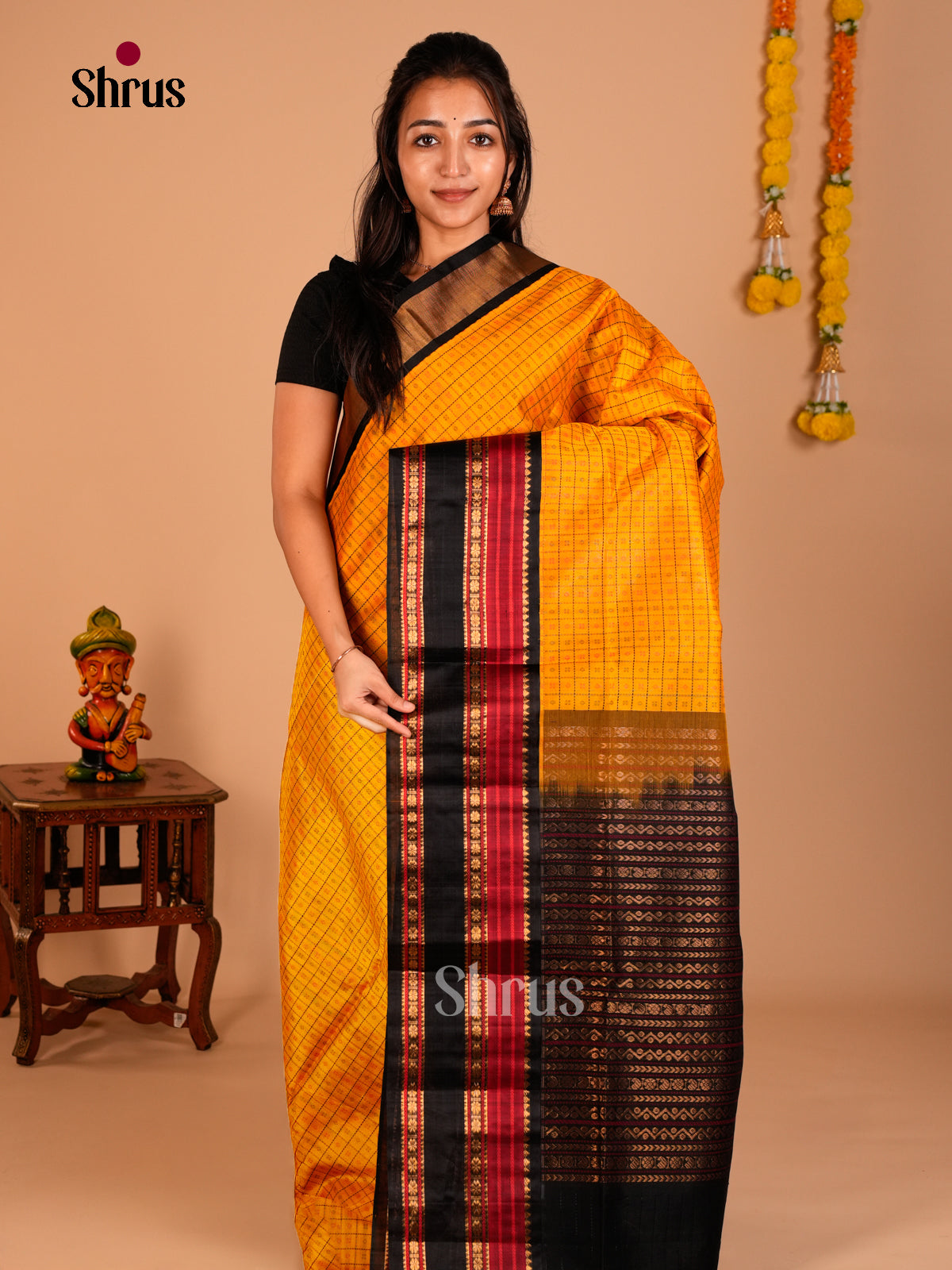 Korvai-Big border Saree - ECS05065 - Shop on Shrus.com