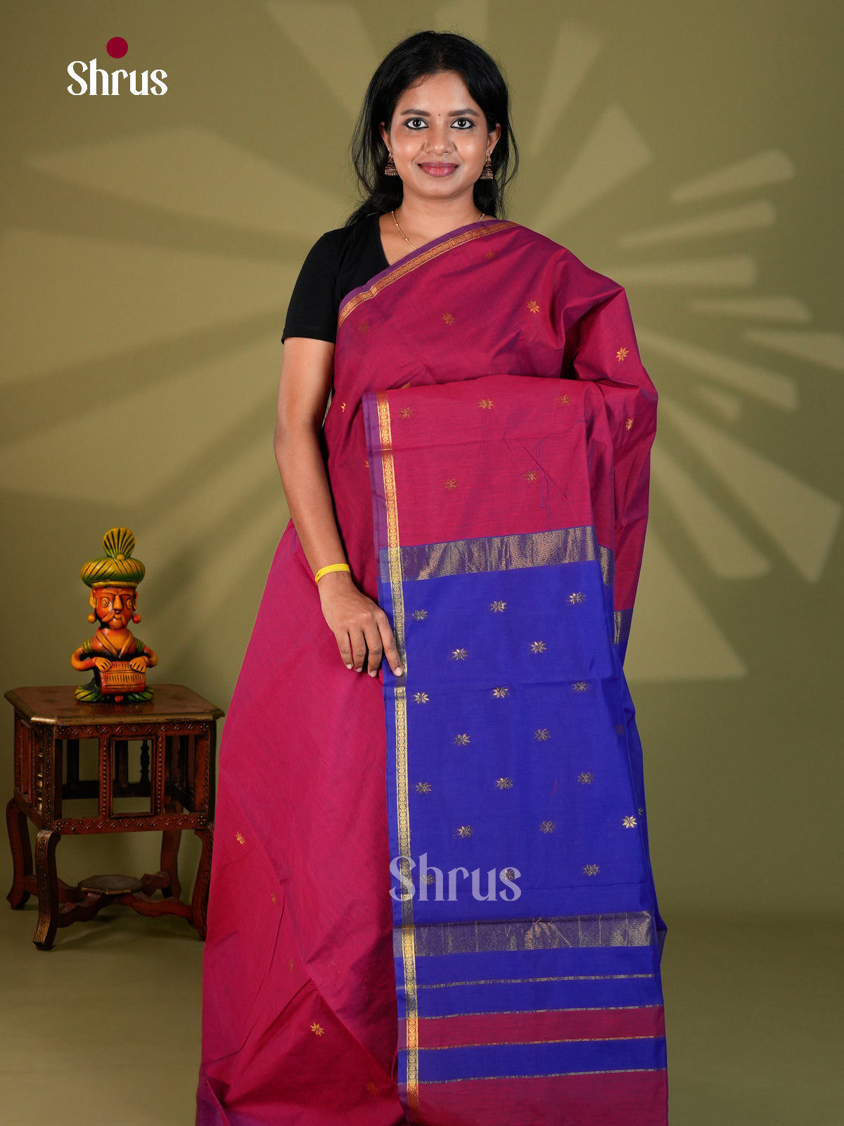 Semi Maheshwari Saree - ECS06062 - Shop on Shrus.com