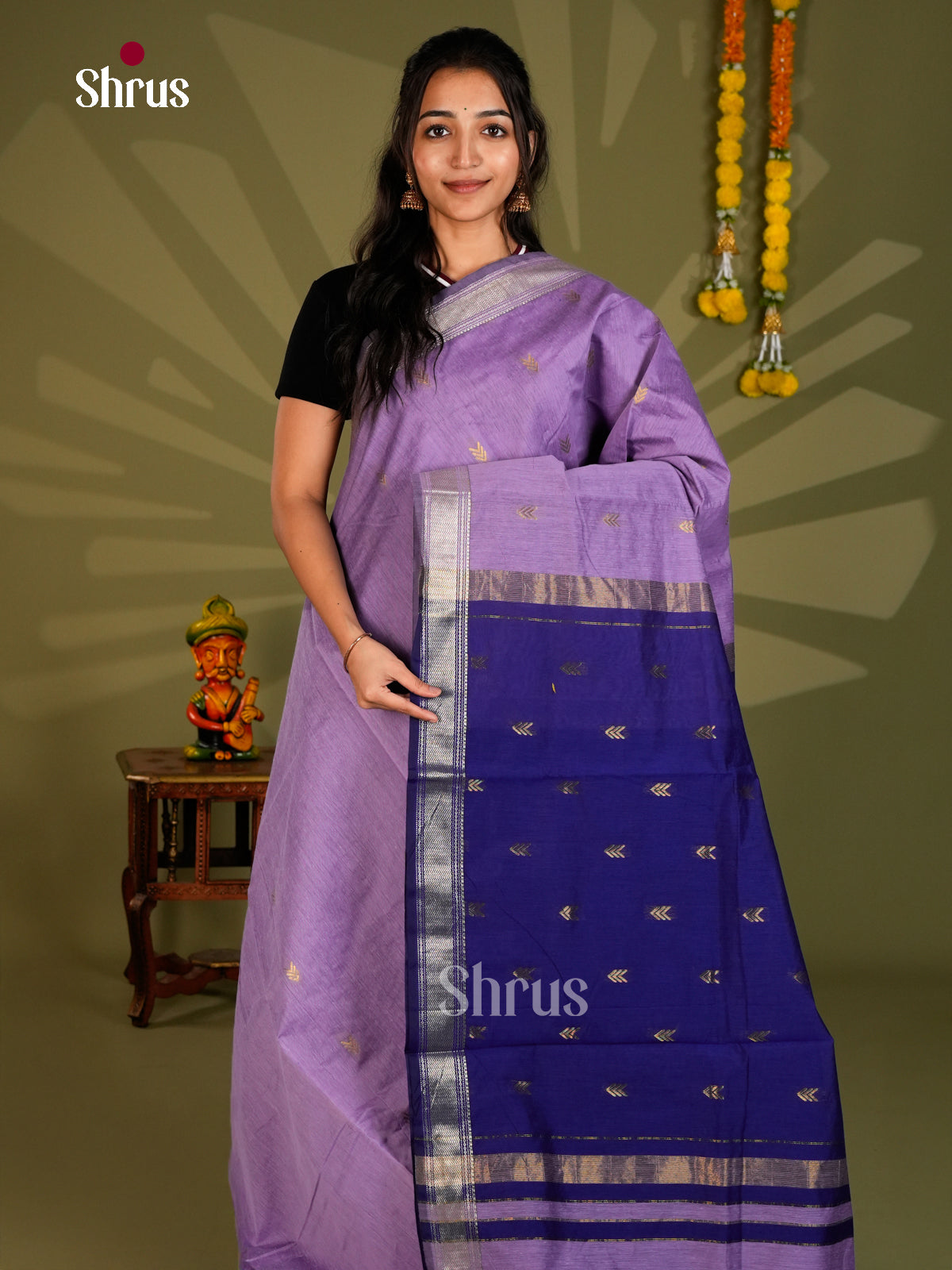 Semi Maheshwari Saree - ECS06063 - Shop on Shrus.com