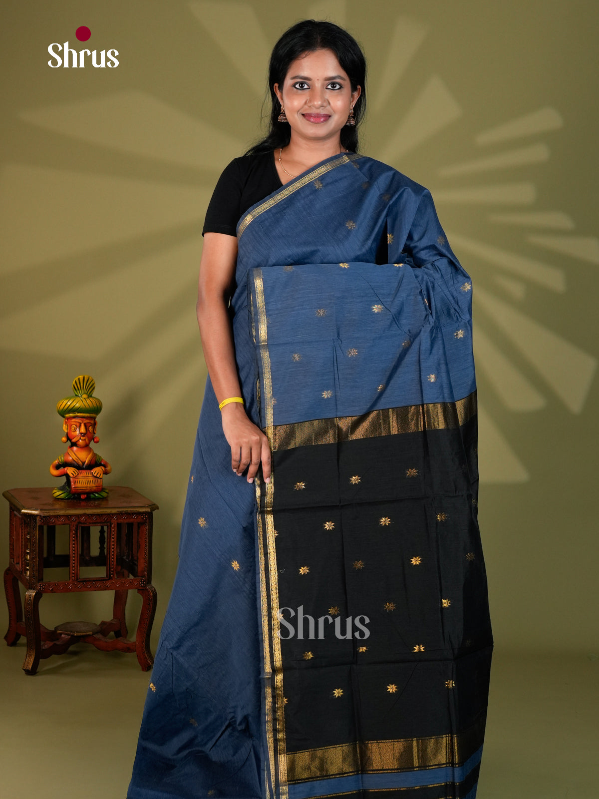 Semi Maheshwari Saree - ECS06065 - Shop on Shrus.com