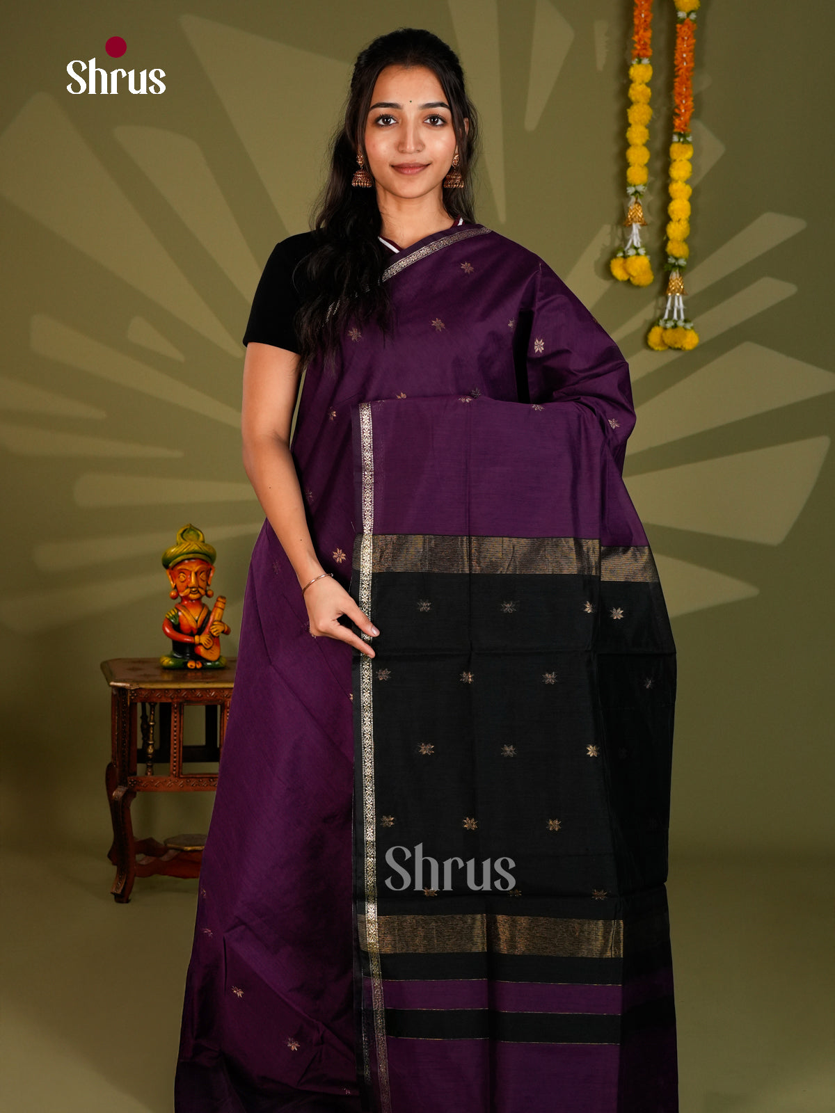 Semi Maheshwari Saree - ECS06074 - Shop on Shrus.com