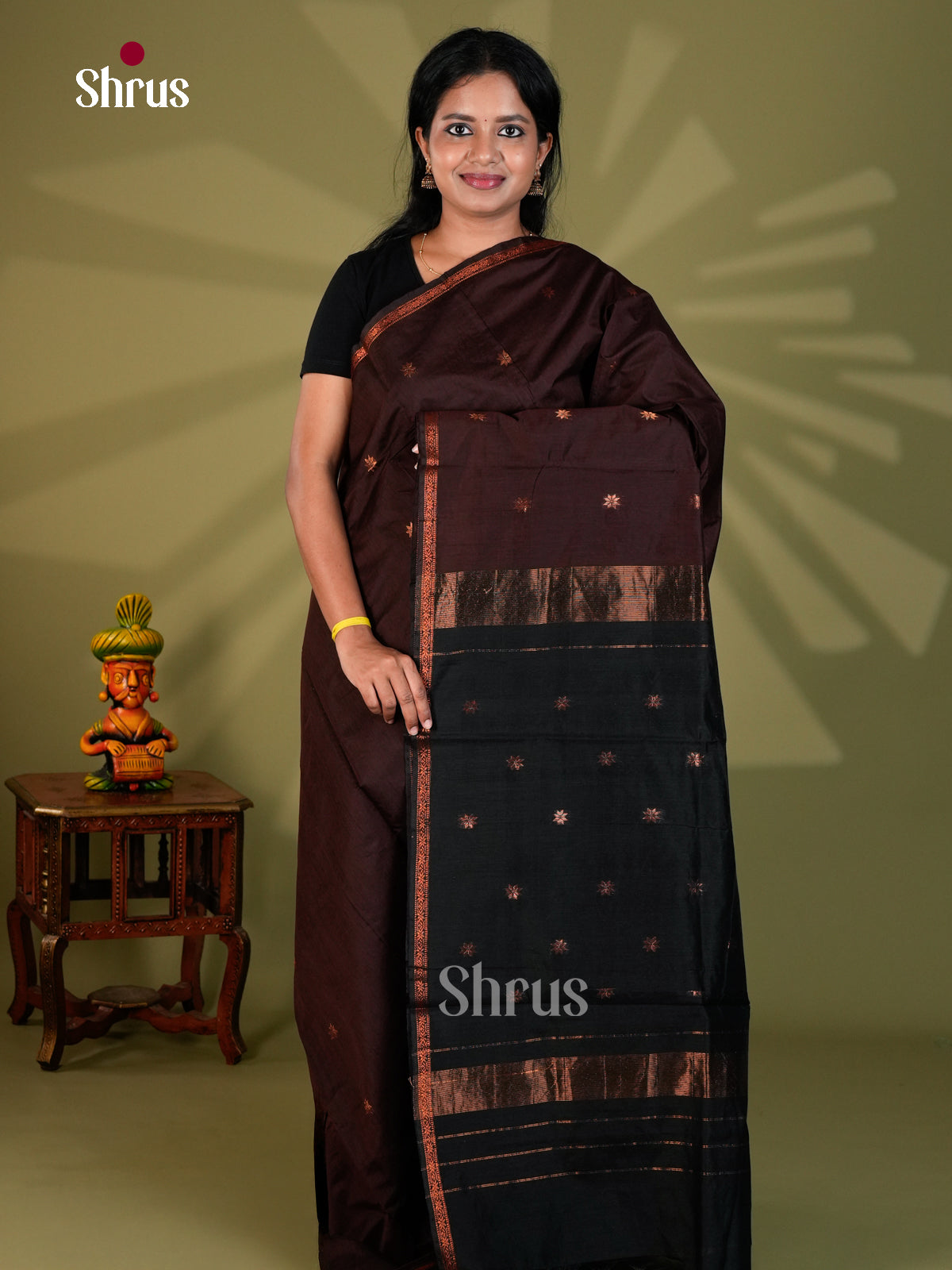 Semi Maheshwari Saree - ECS06075 - Shop on Shrus.com