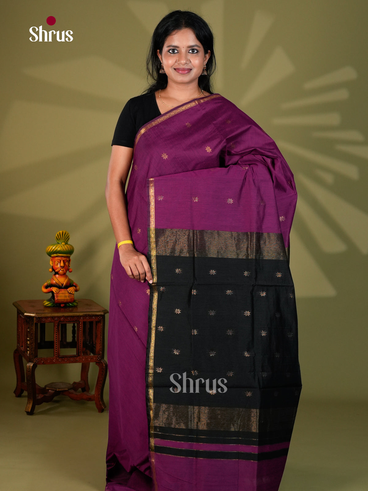 Semi Maheshwari Saree - ECS06084 - Shop on Shrus.com