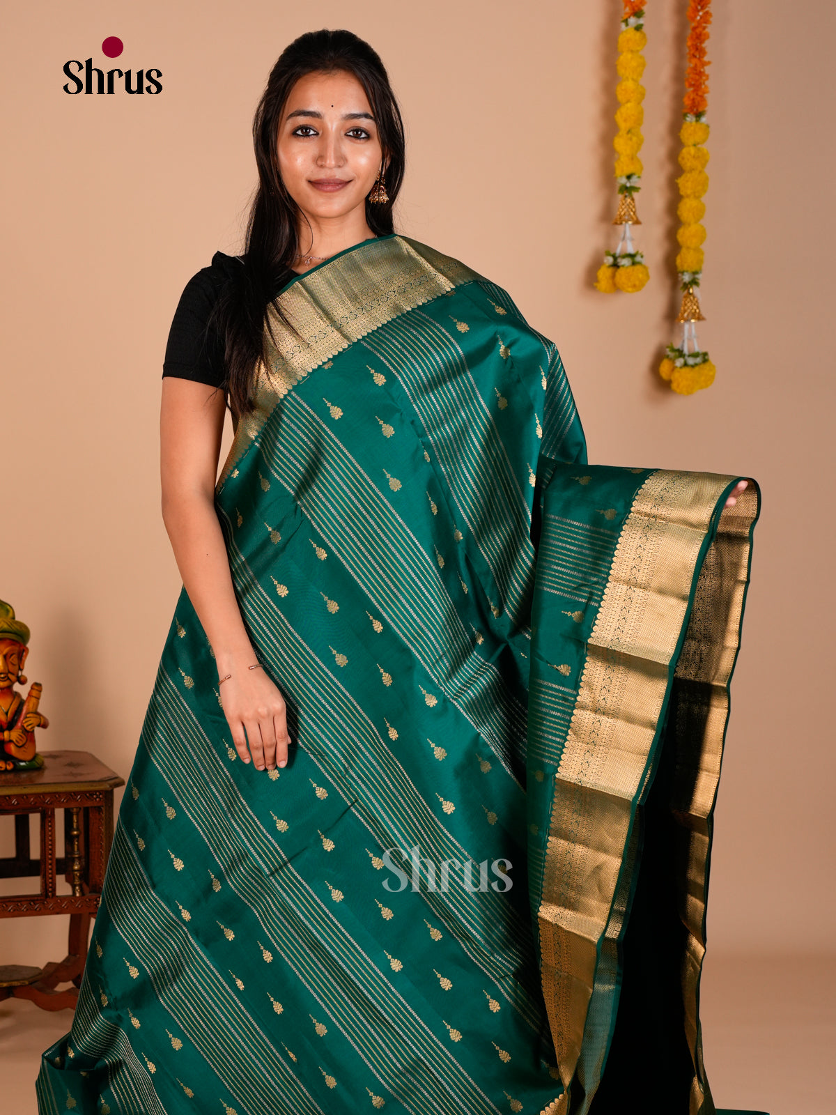 Kanchipuram silk Saree - ECS06115 - Shop on Shrus.com