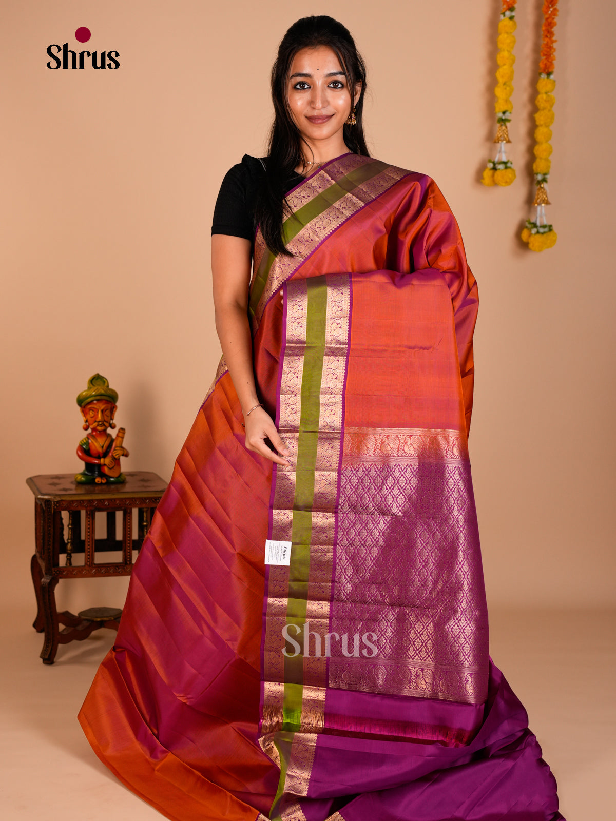 Kanchipuram silk Saree - ECS06119 - Shop on Shrus.com