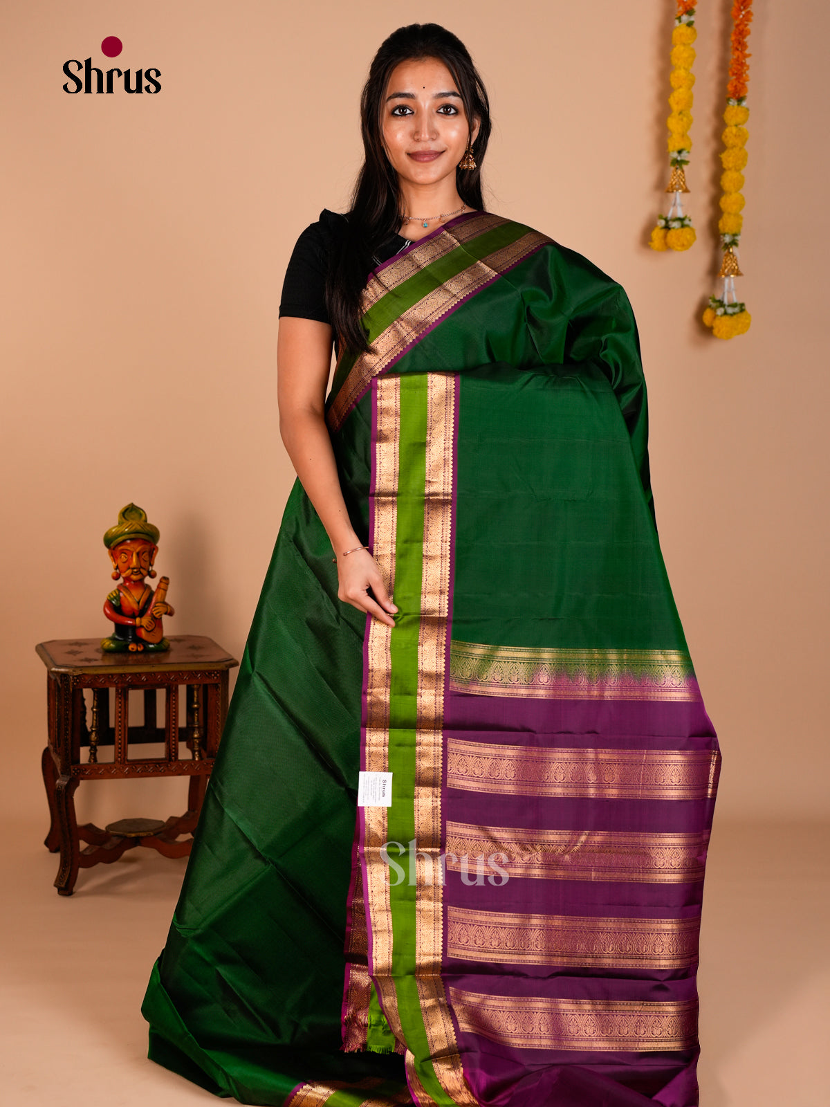 Kanchipuram silk Saree - ECS06127 - Shop on Shrus.com