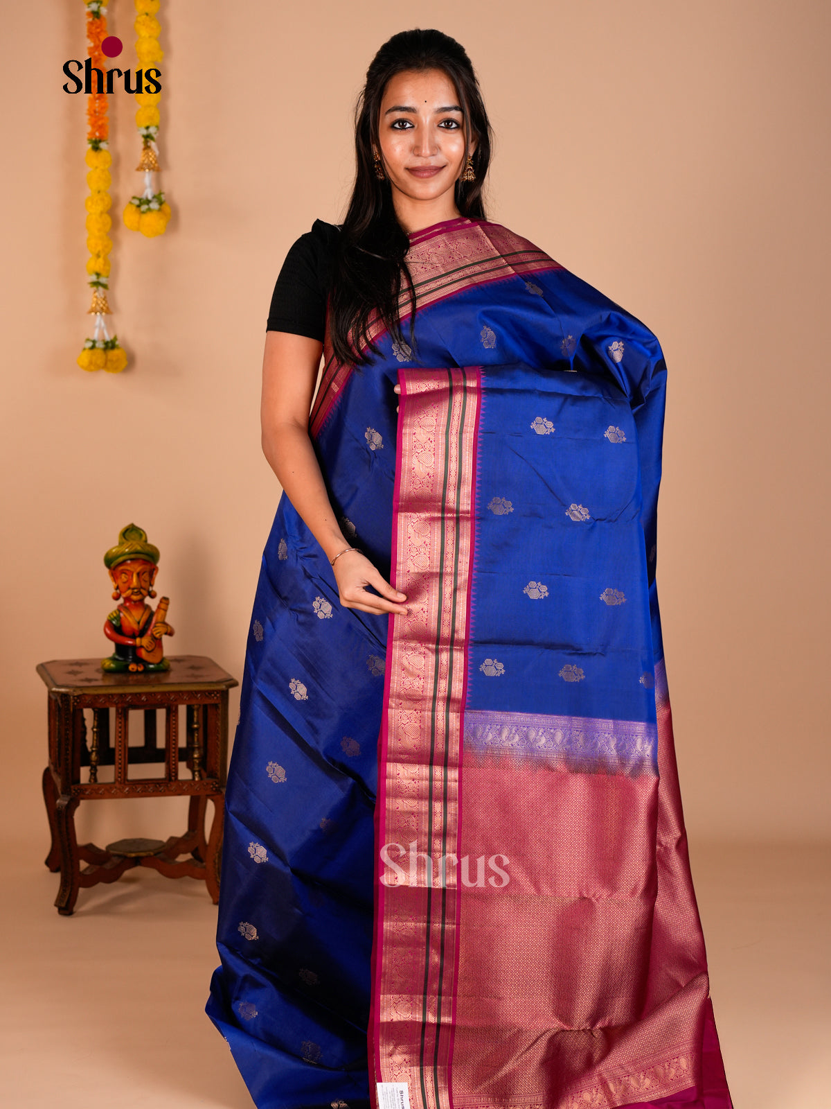 Kanchipuram silk Saree - ECS06190 - Shop on Shrus.com