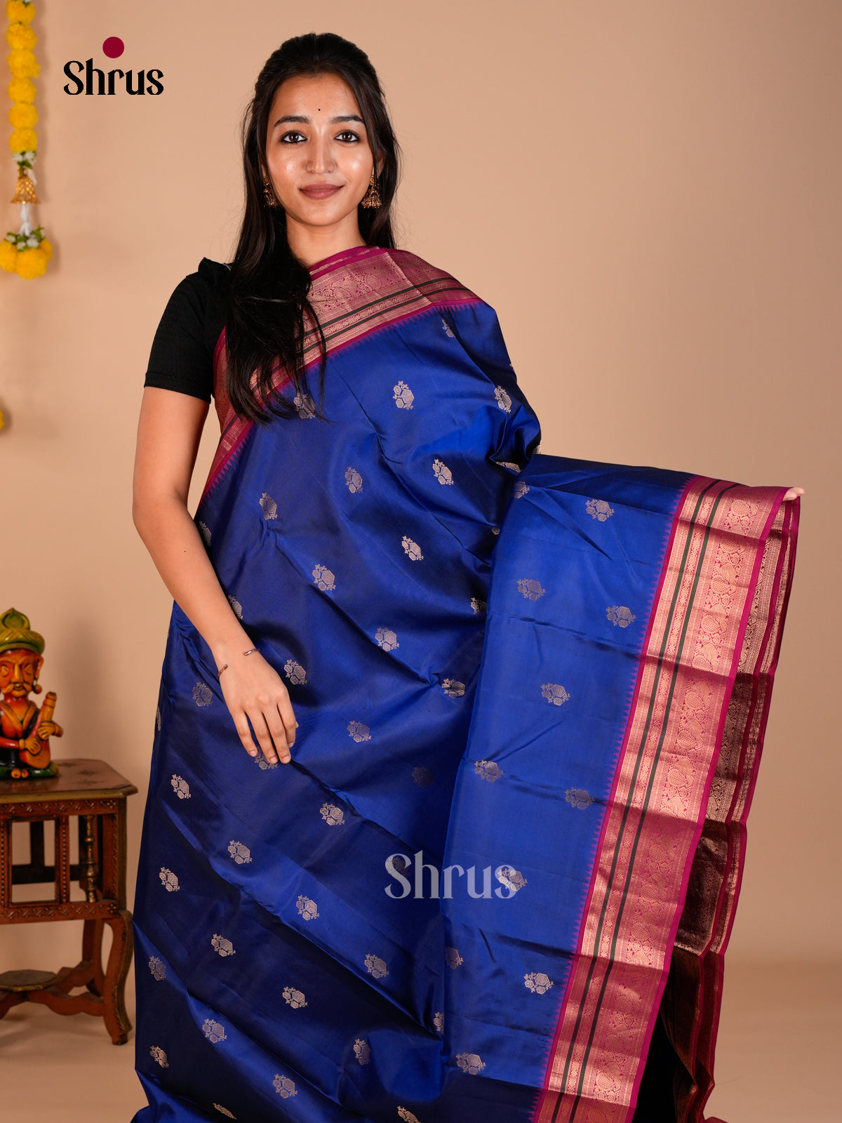 Kanchipuram silk Saree - ECS06190 - Shop on Shrus.com