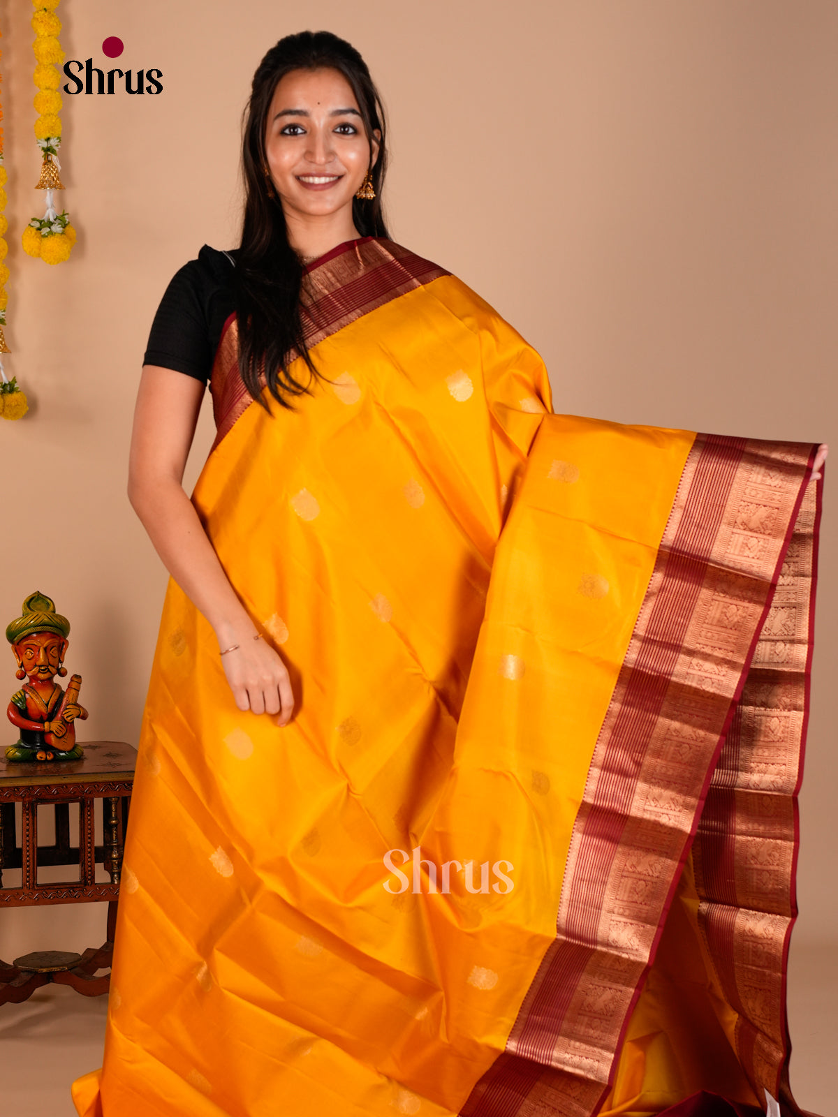 Kanchipuram silk Saree - ECS06201 - Shop on Shrus.com