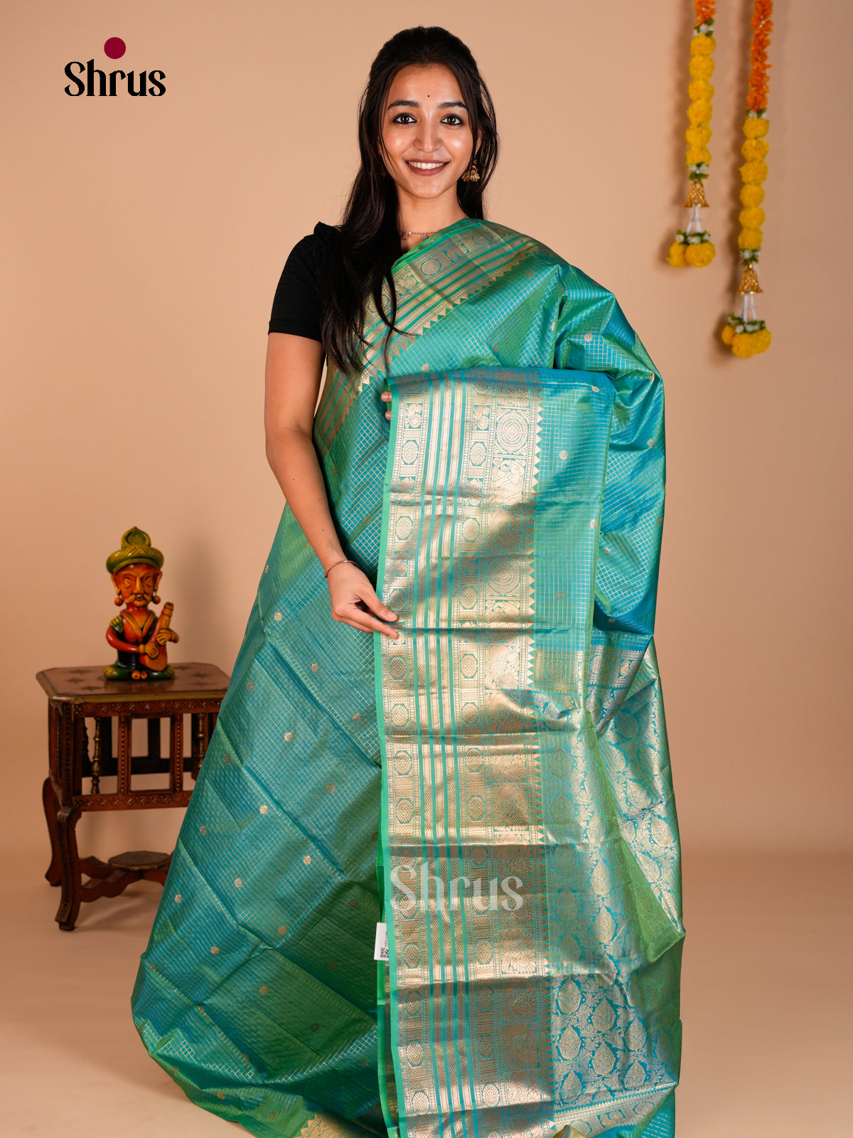 Kanchipuram silk Saree - ECS06207 - Shop on Shrus.com