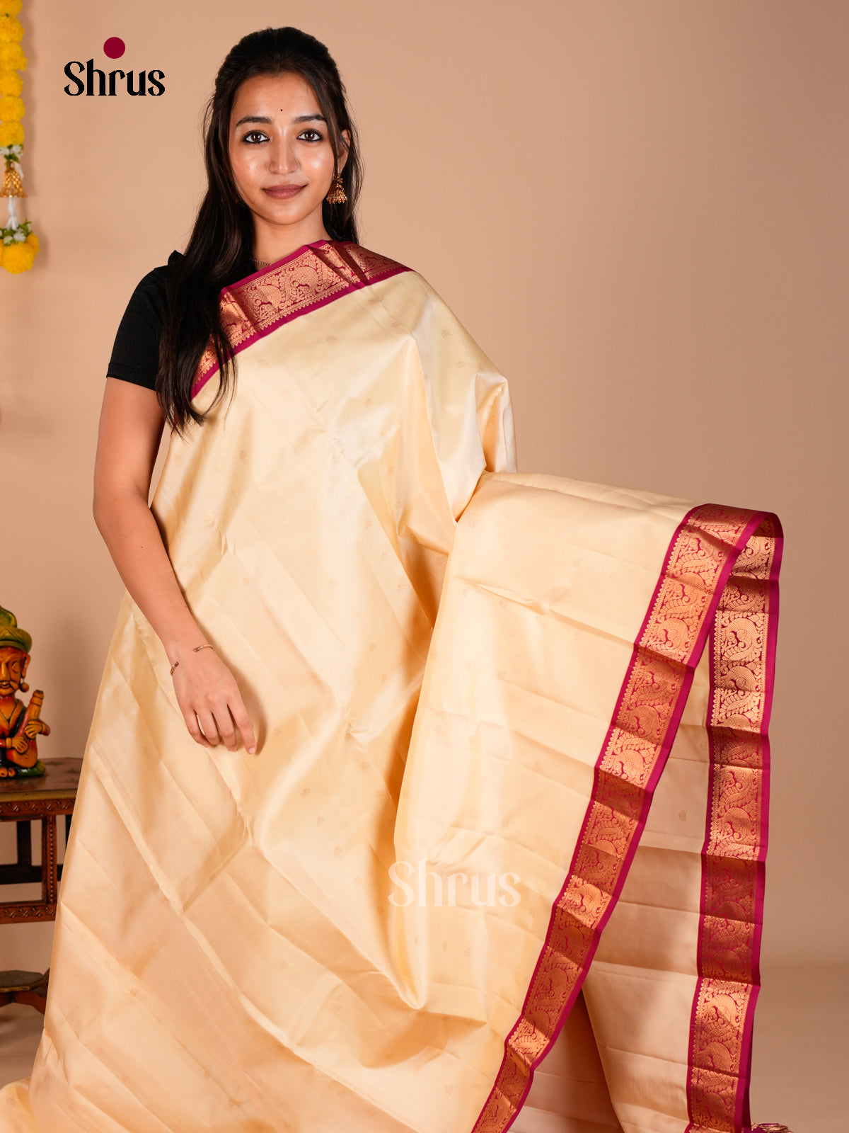Kanchipuram silk Saree - ECS06236 - Shop on Shrus.com