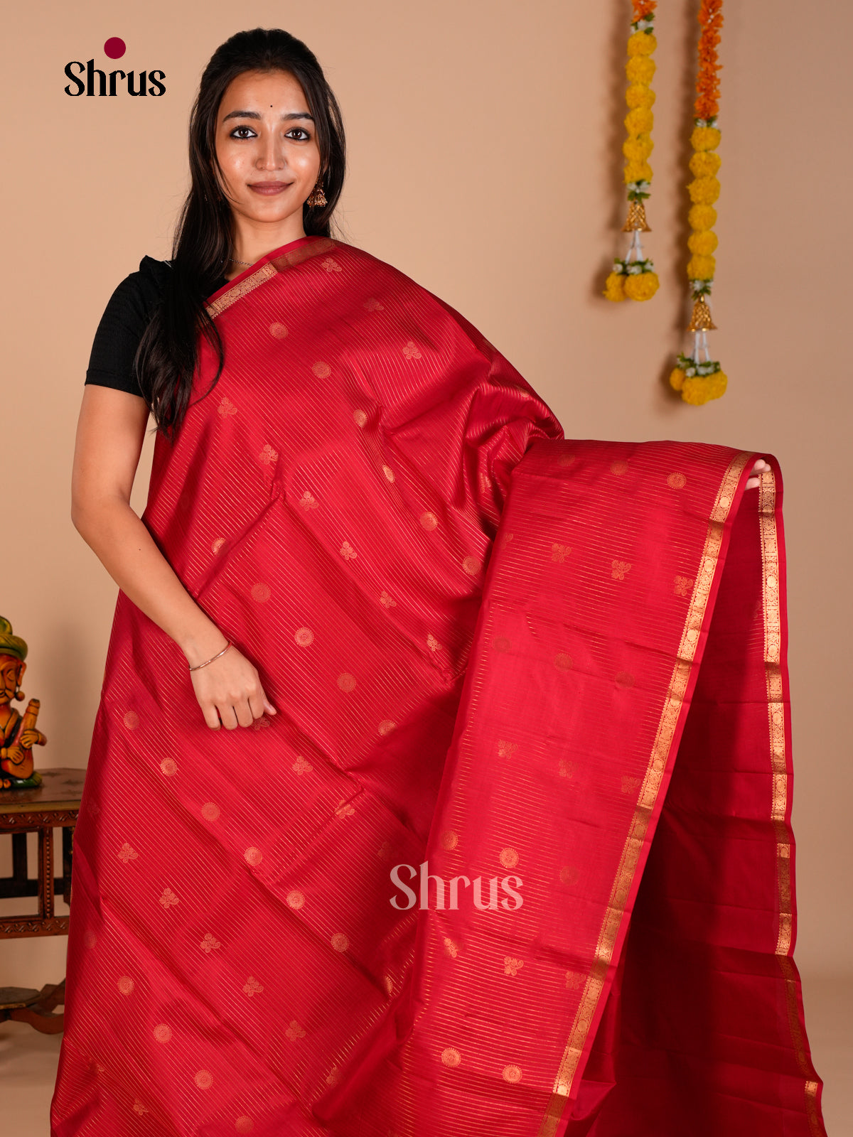Kanchipuram silk Saree - ECS06246 - Shop on Shrus.com