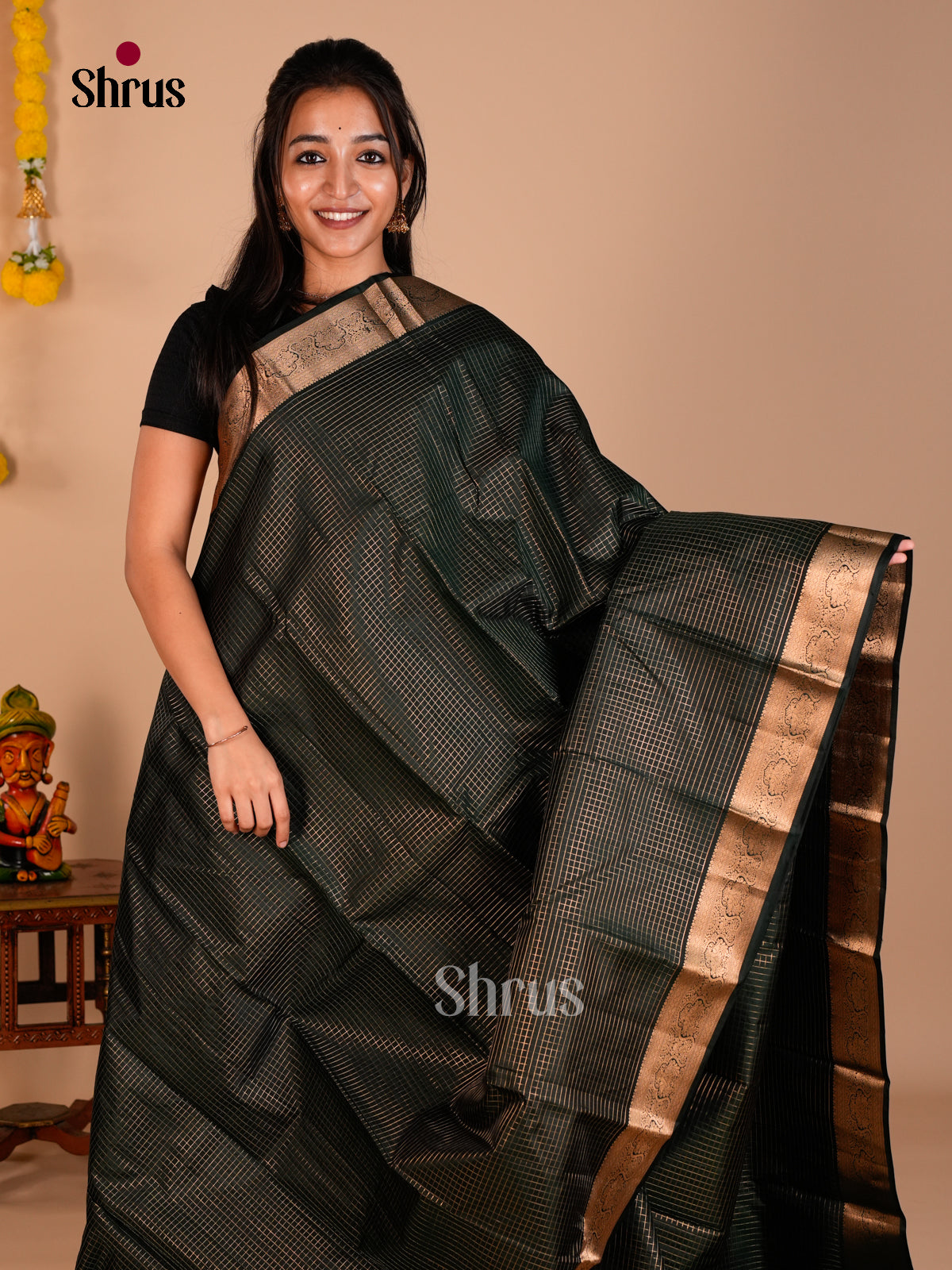 Kanchipuram silk Saree - ECS06254 - Shop on Shrus.com