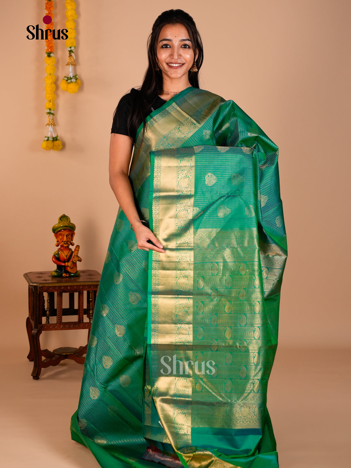 Kanchipuram silk Saree - ECS06255 - Shop on Shrus.com