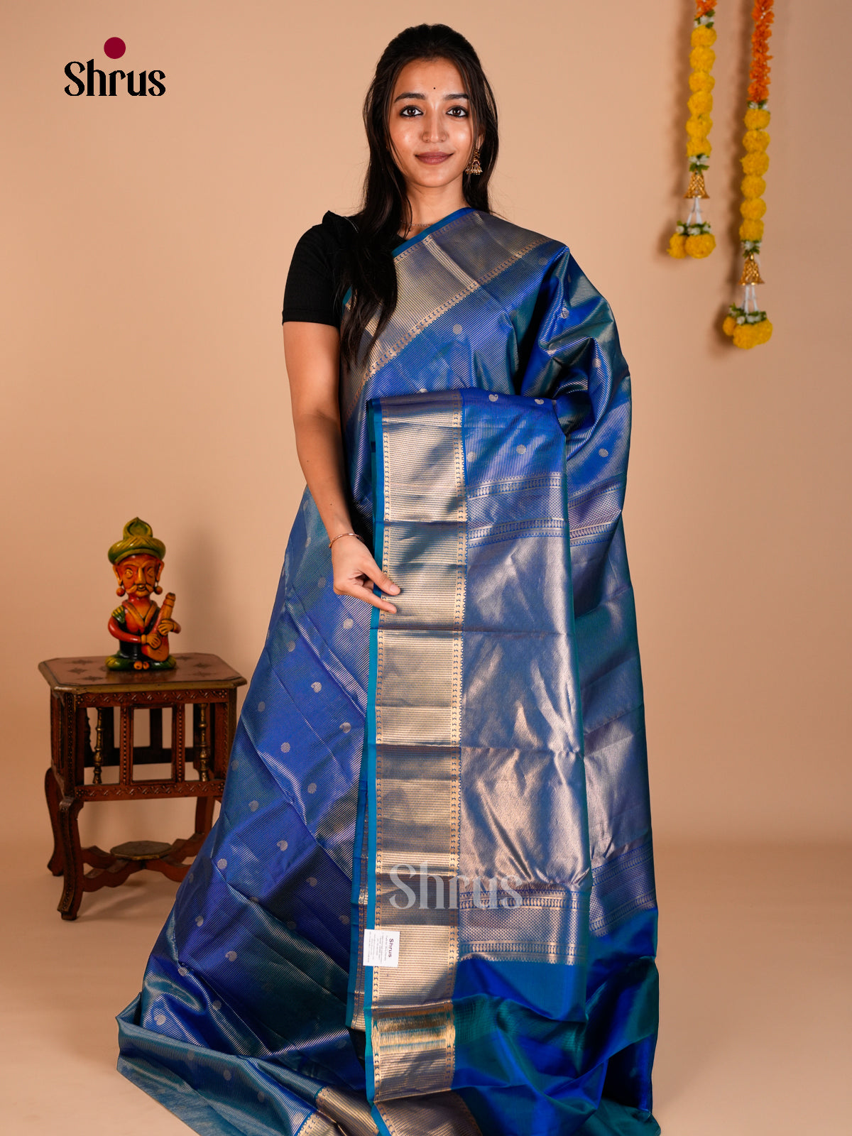 Kanchipuram silk Saree - ECS06258 - Shop on Shrus.com