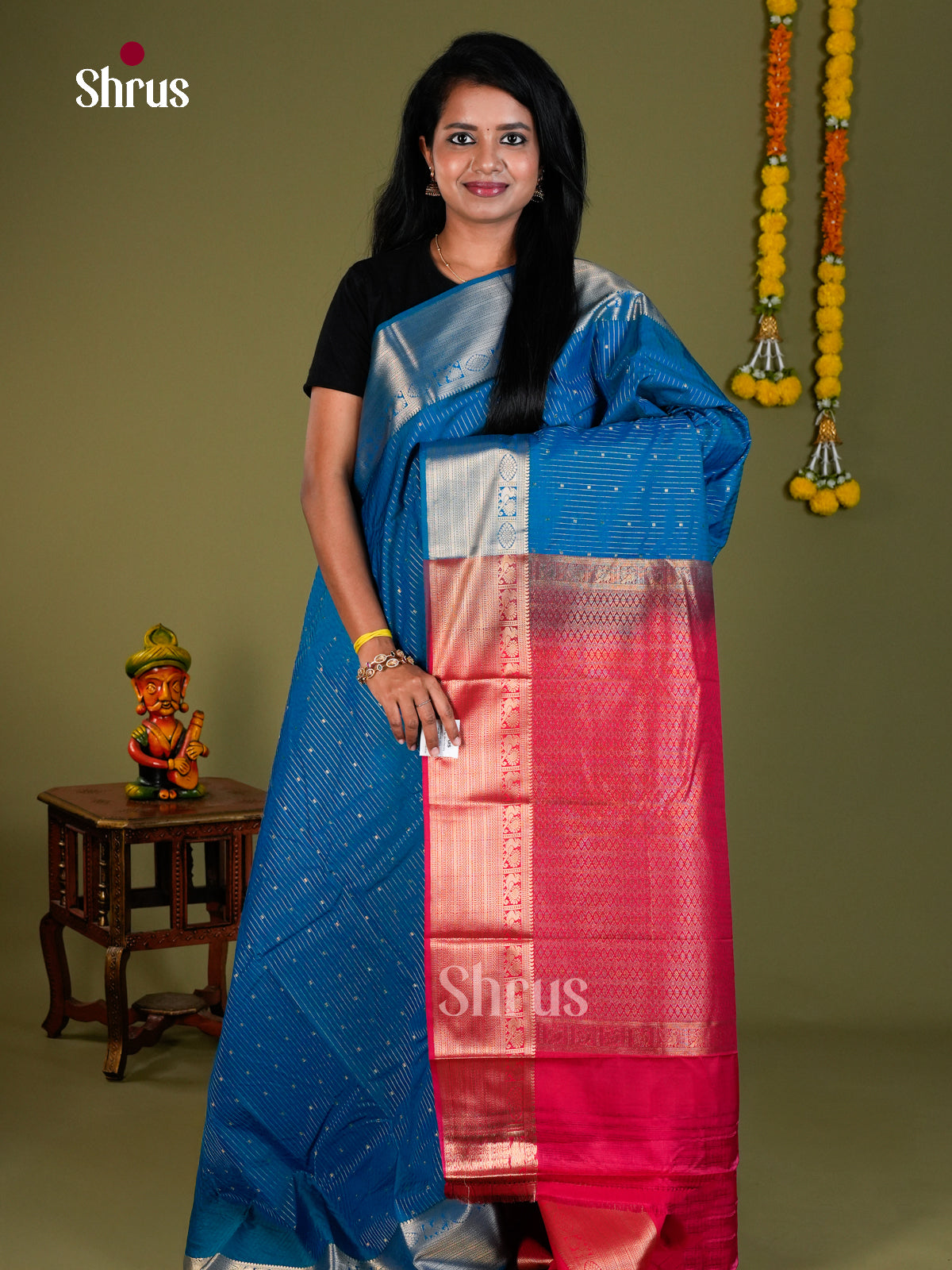 Semi Kanchipuram Saree - ECS09022 - Shop on Shrus.com