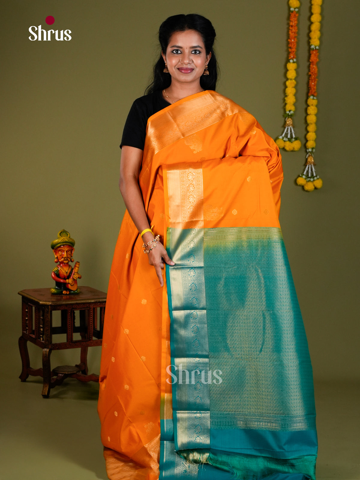 Semi Kanchipuram Saree - ECS09023 - Shop on Shrus.com