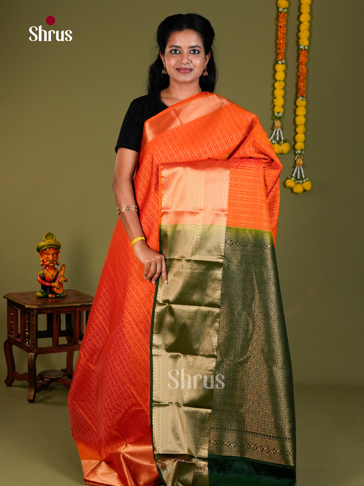Semi Kanchipuram Saree - ECS09029 - Shop on Shrus.com
