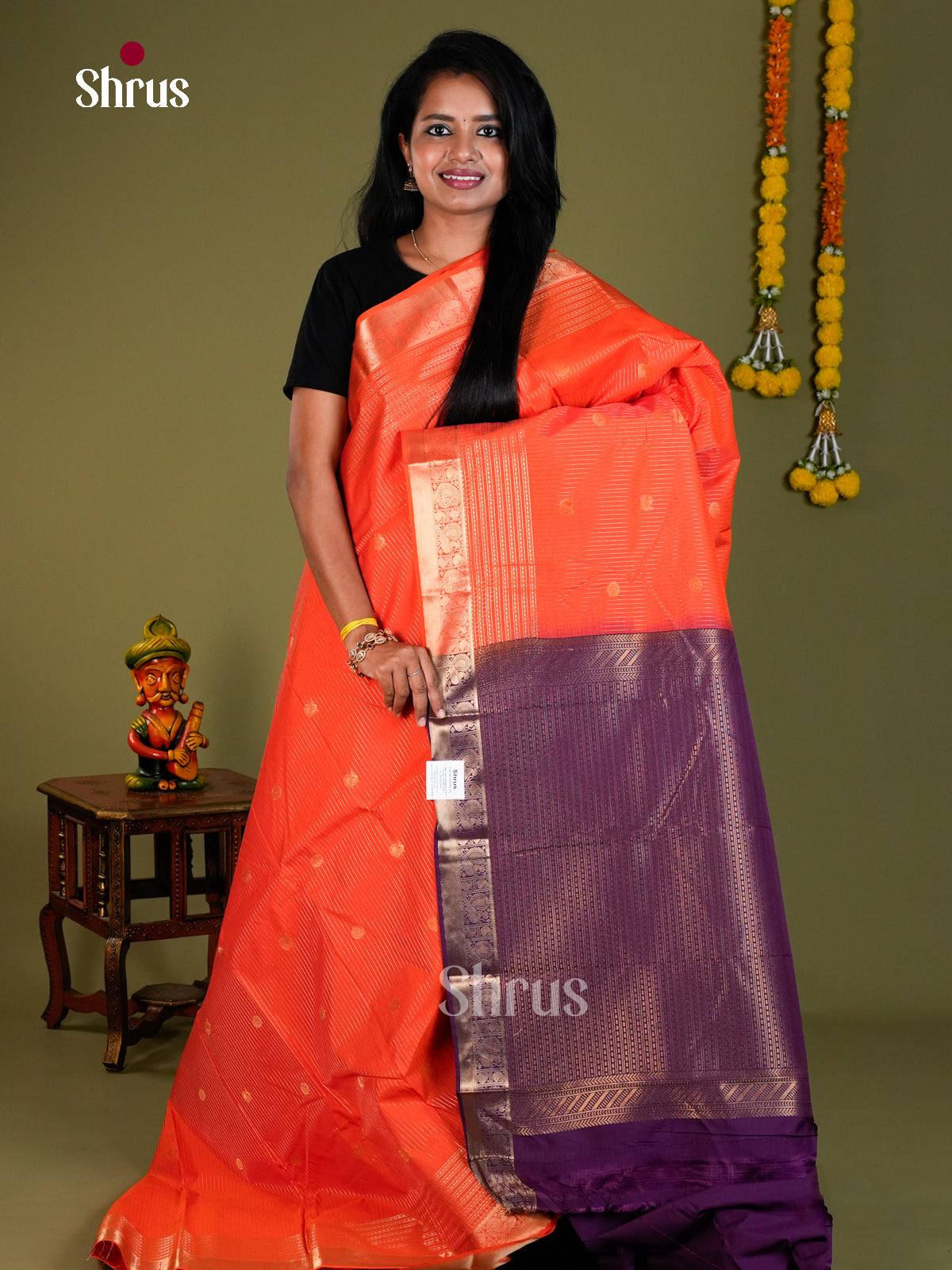 Semi Kanchipuram Saree - ECS09031 - Shop on Shrus.com