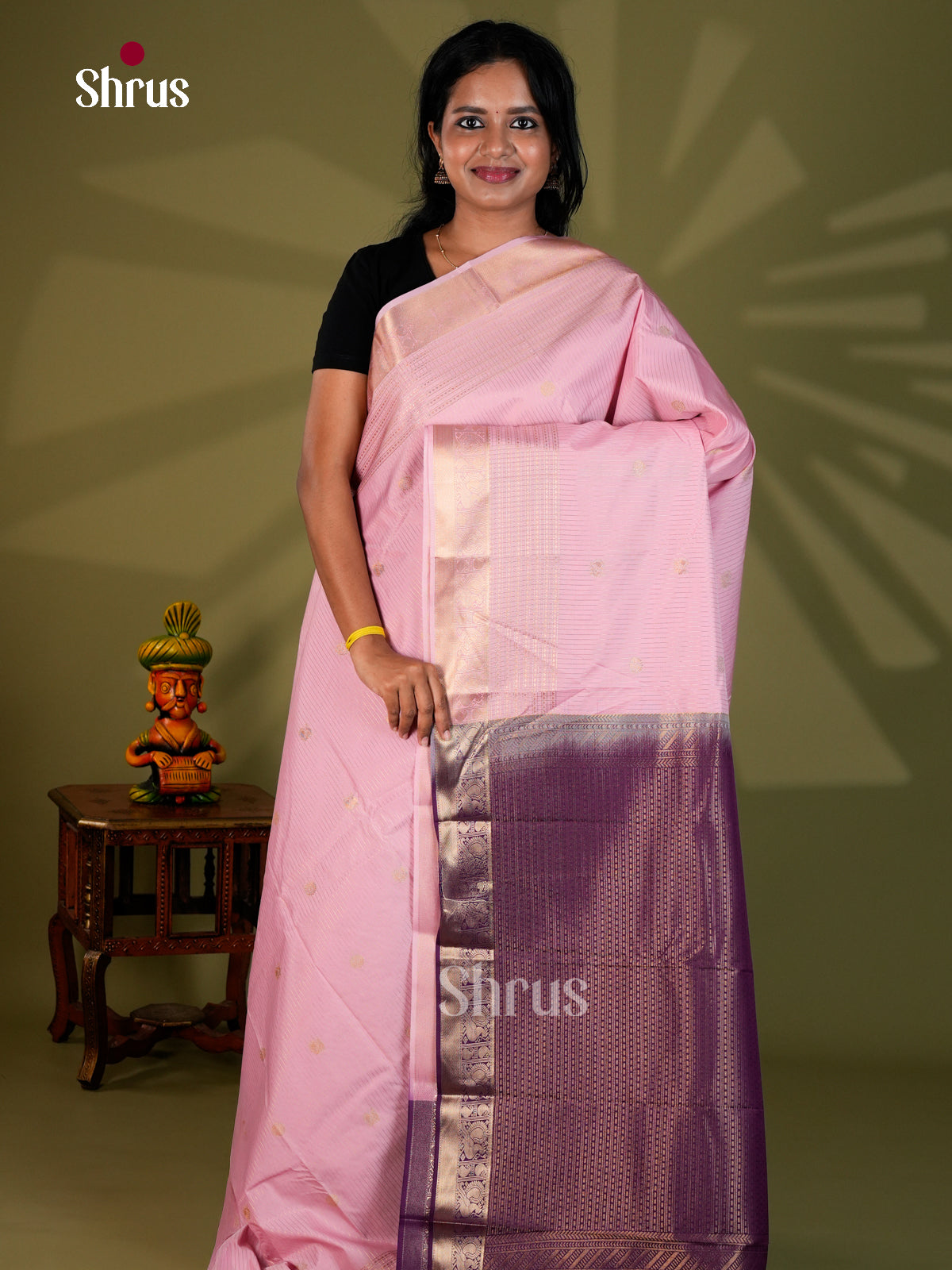 Semi Kanchipuram Saree - ECS09032 - Shop on Shrus.com