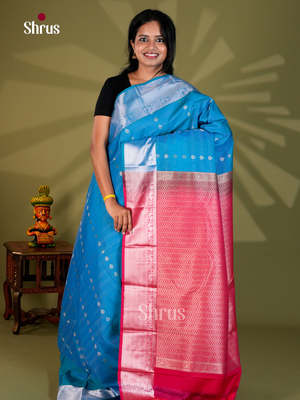 Semi Kanchipuram Saree - ECS09060 - Shop on Shrus.com