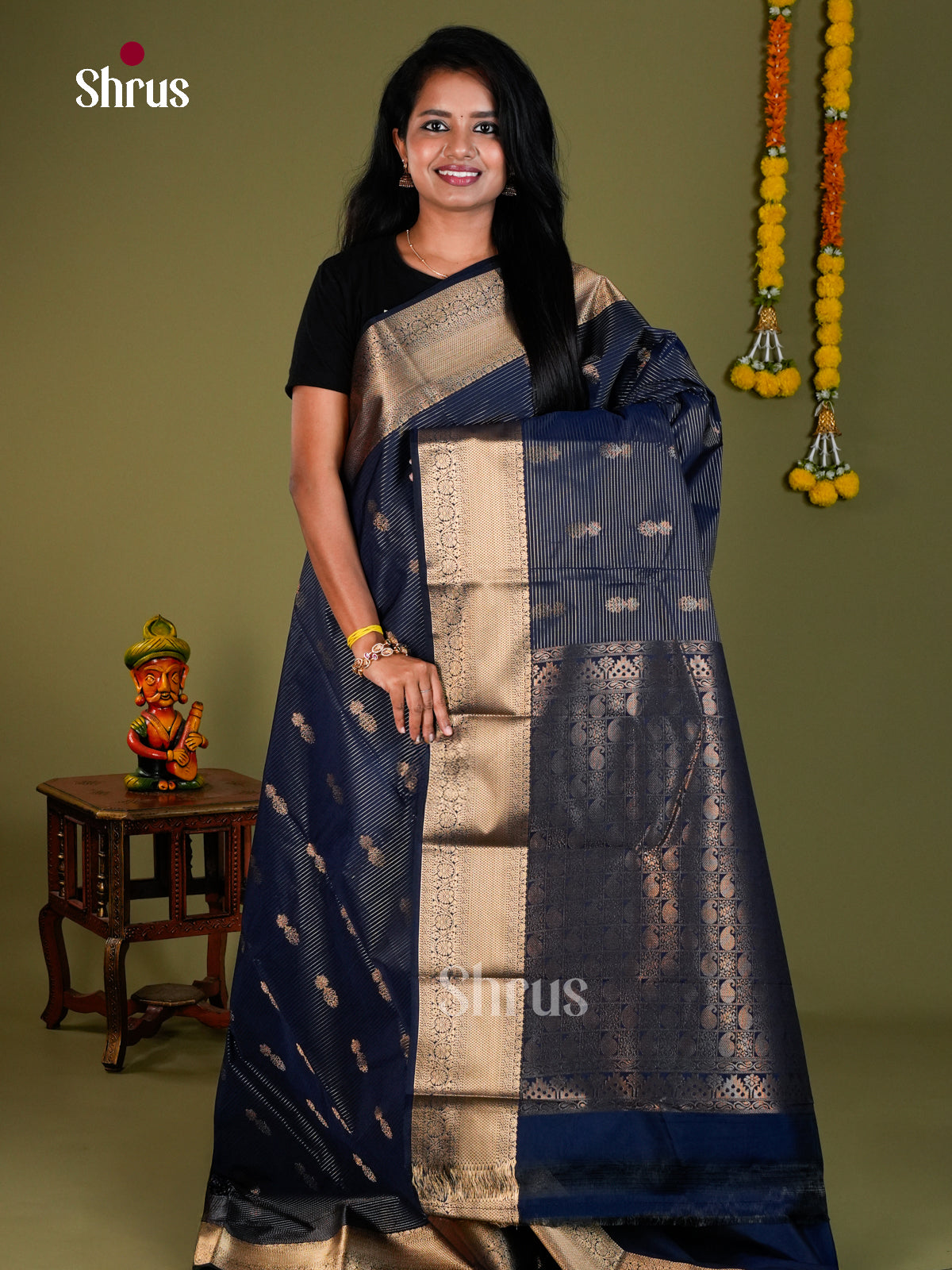 Semi Kanchipuram Saree - ECS09093 - Shop on Shrus.com