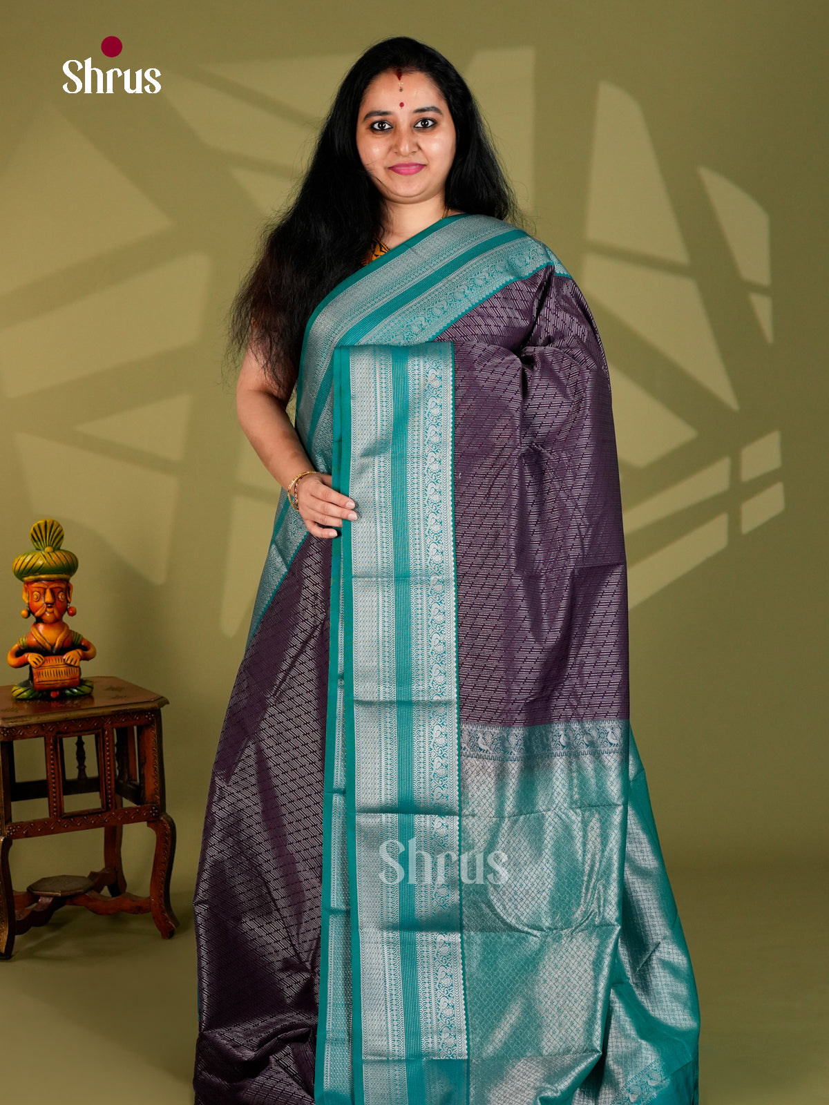Semi Kanchipuram Saree - ECS09123 - Shop on Shrus.com