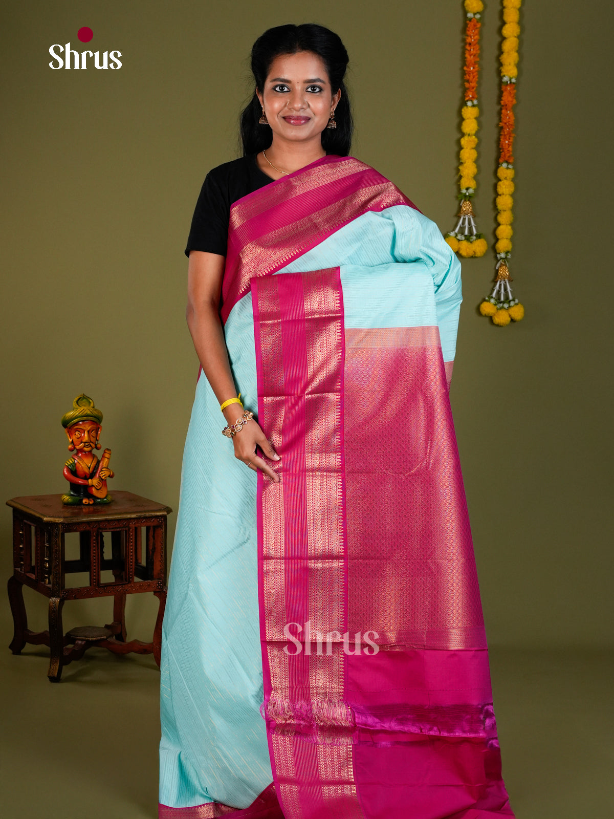Semi Kanchipuram Saree - ECS09124 - Shop on Shrus.com