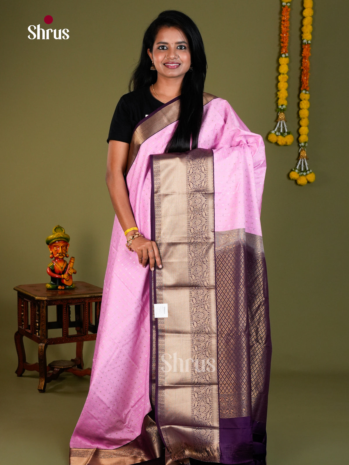 Semi Kanchipuram Saree - ECS09204 - Shop on Shrus.com