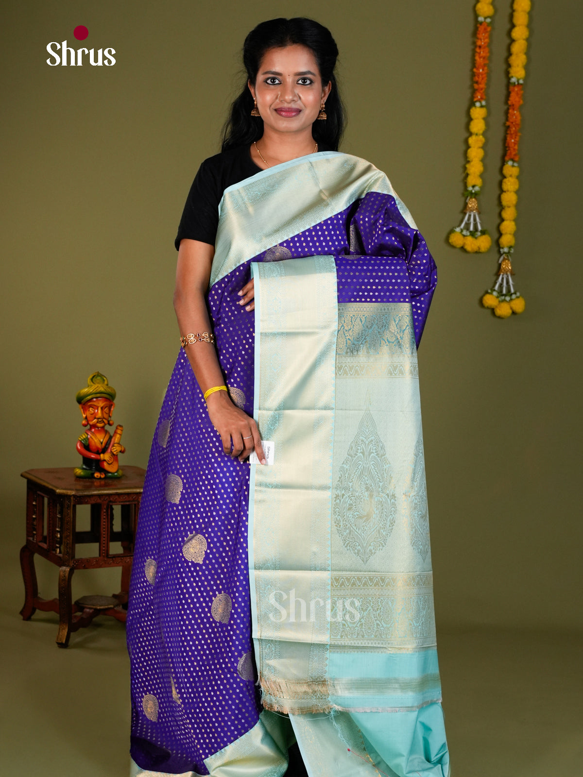 Semi Kanchipuram Saree - ECS09206 - Shop on Shrus.com