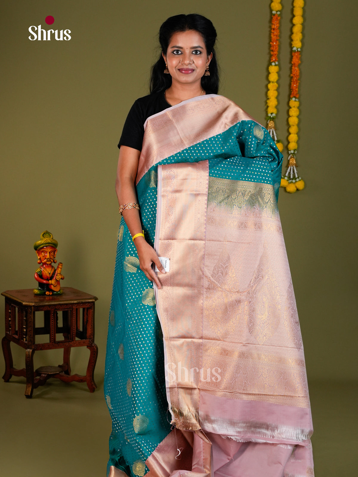 Semi Kanchipuram Saree - ECS09207 - Shop on Shrus.com
