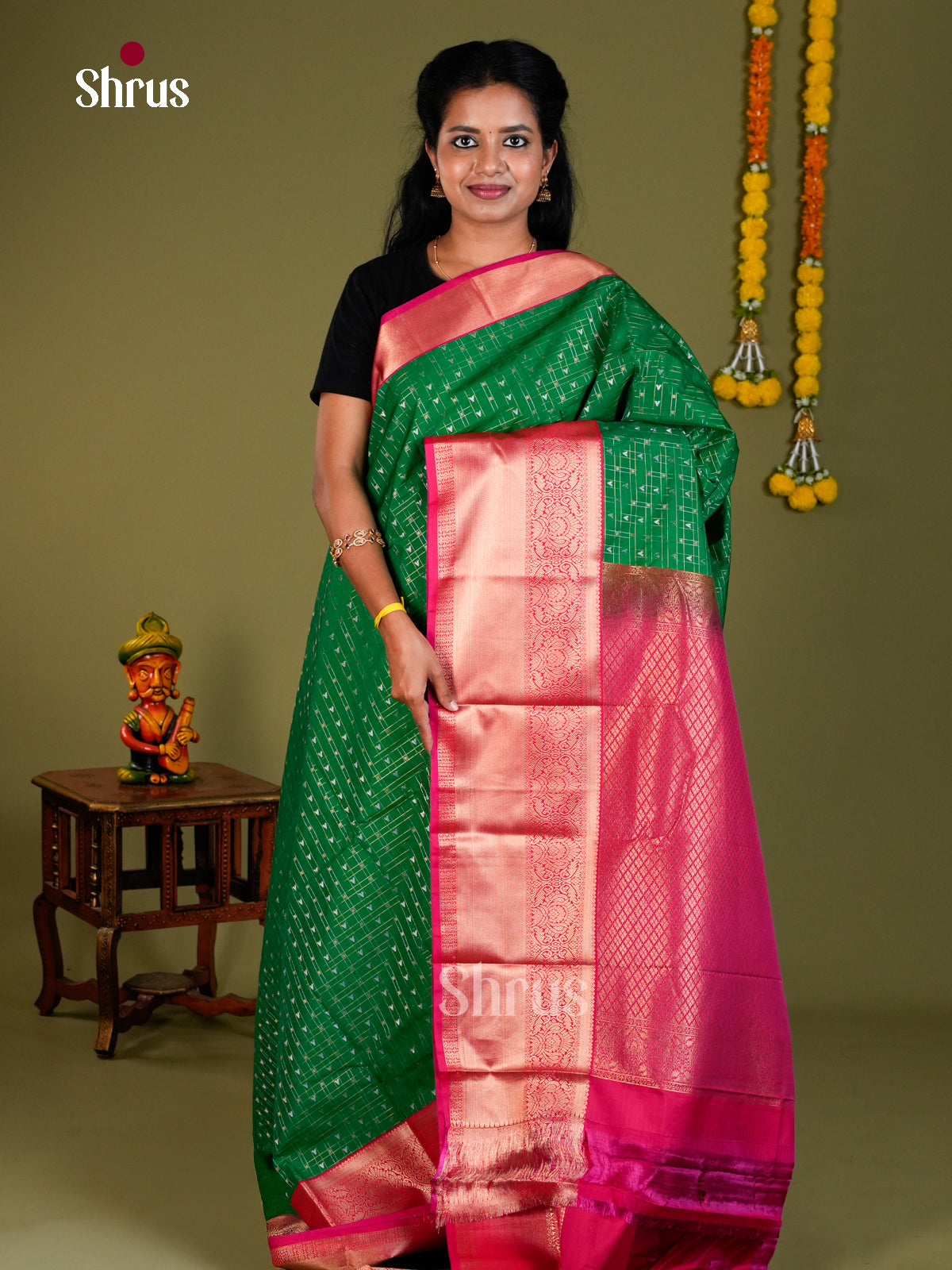 Semi Kanchipuram Saree - ECS09209 - Shop on Shrus.com