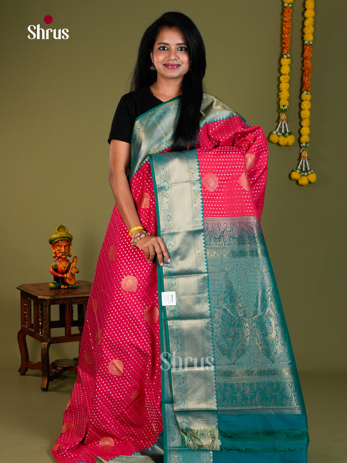 Semi Kanchipuram Saree - ECS09210 - Shop on Shrus.com