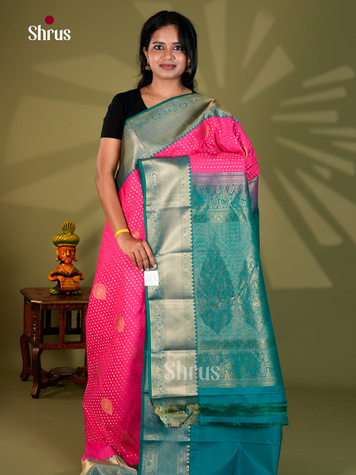 Semi Kanchipuram Saree - ECS09211 - Shop on Shrus.com