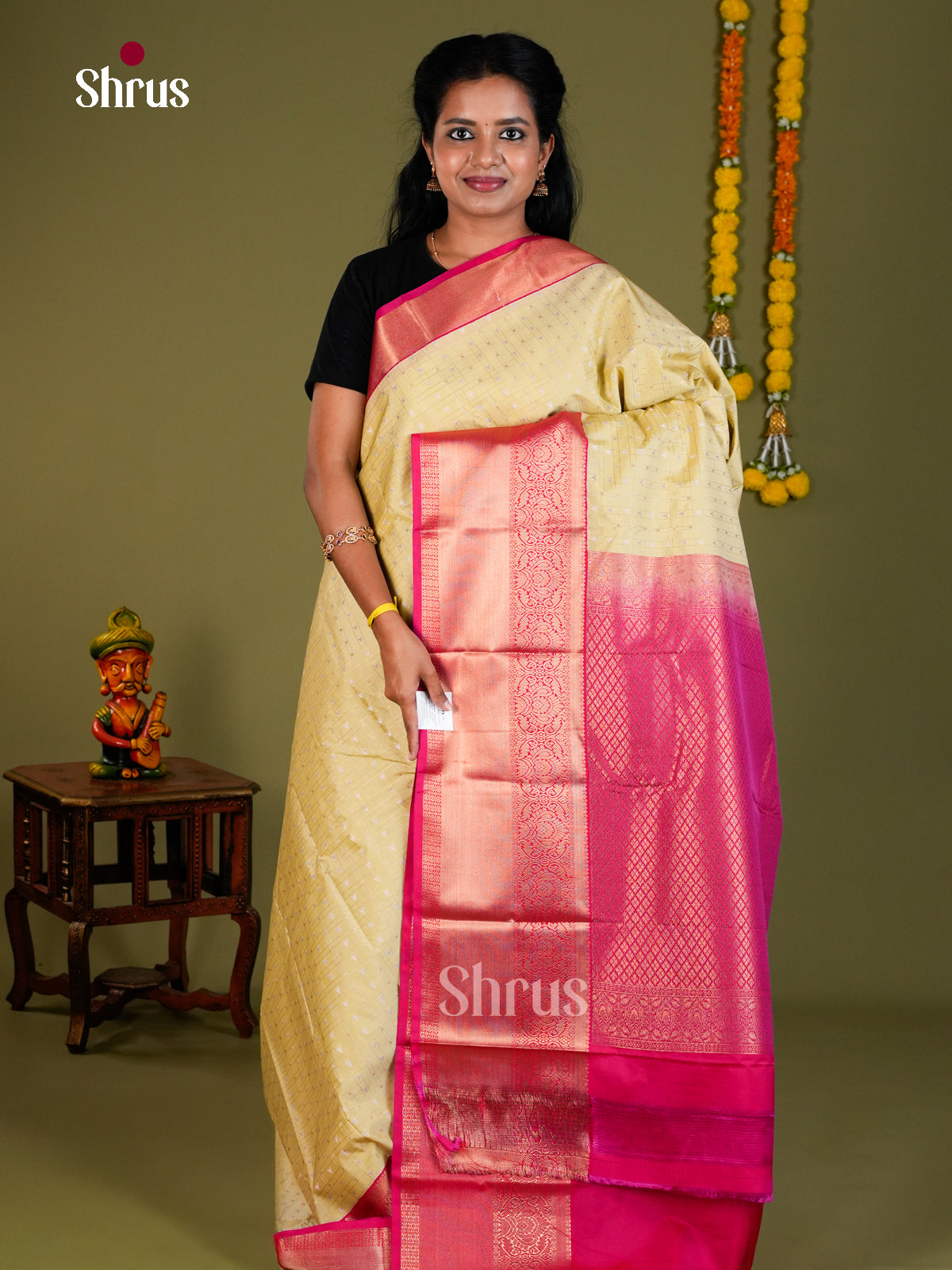 Semi Kanchipuram Saree - ECS09213 - Shop on Shrus.com