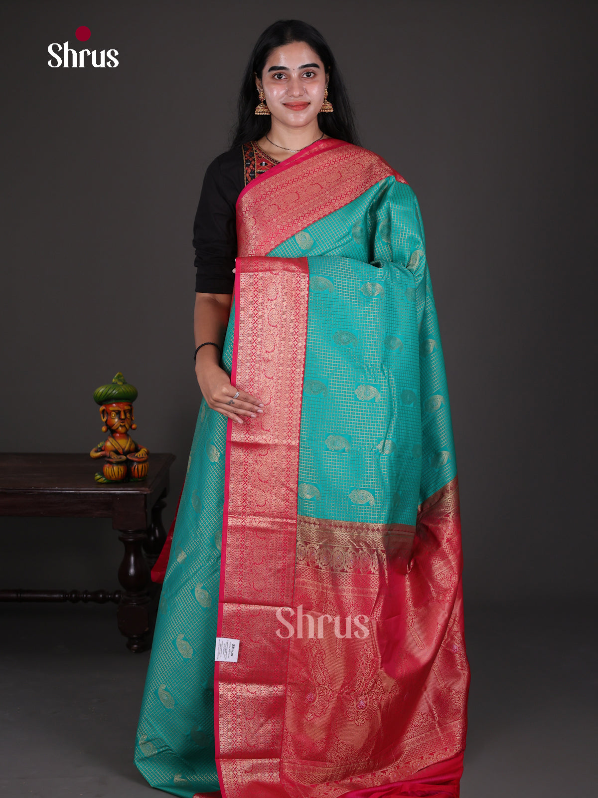 Semi Kanchipuram Saree - ECS09224 - Shop on Shrus.com