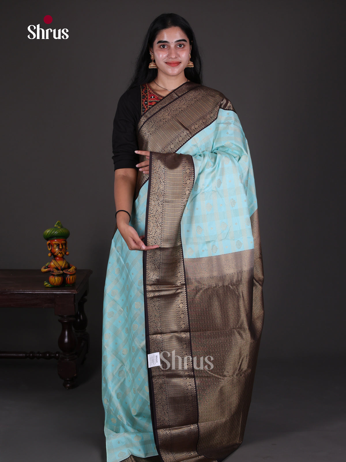 Semi Kanchipuram Saree - ECS09242 - Shop on Shrus.com