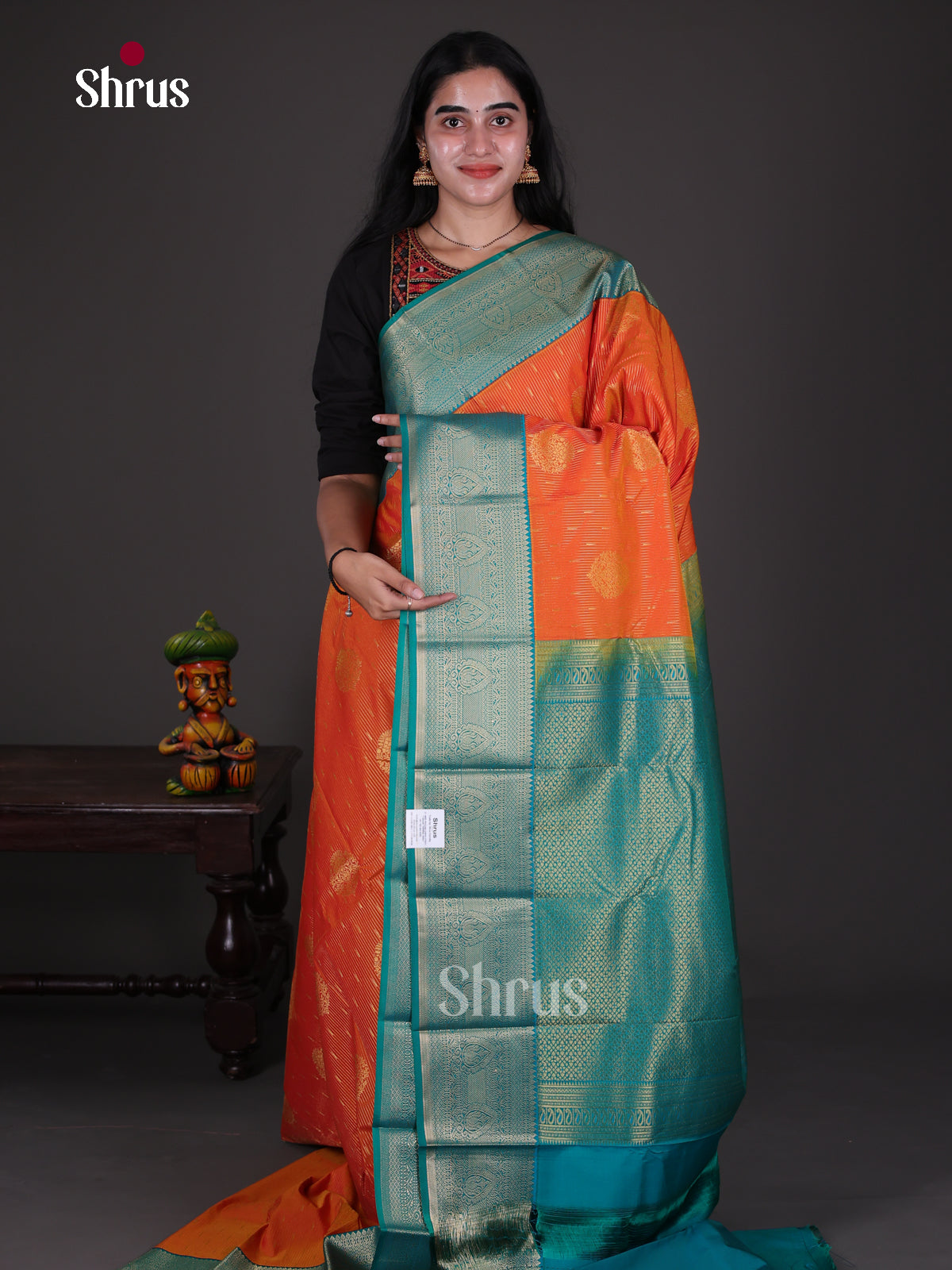 Semi Kanchipuram Saree - ECS09248 - Shop on Shrus.com