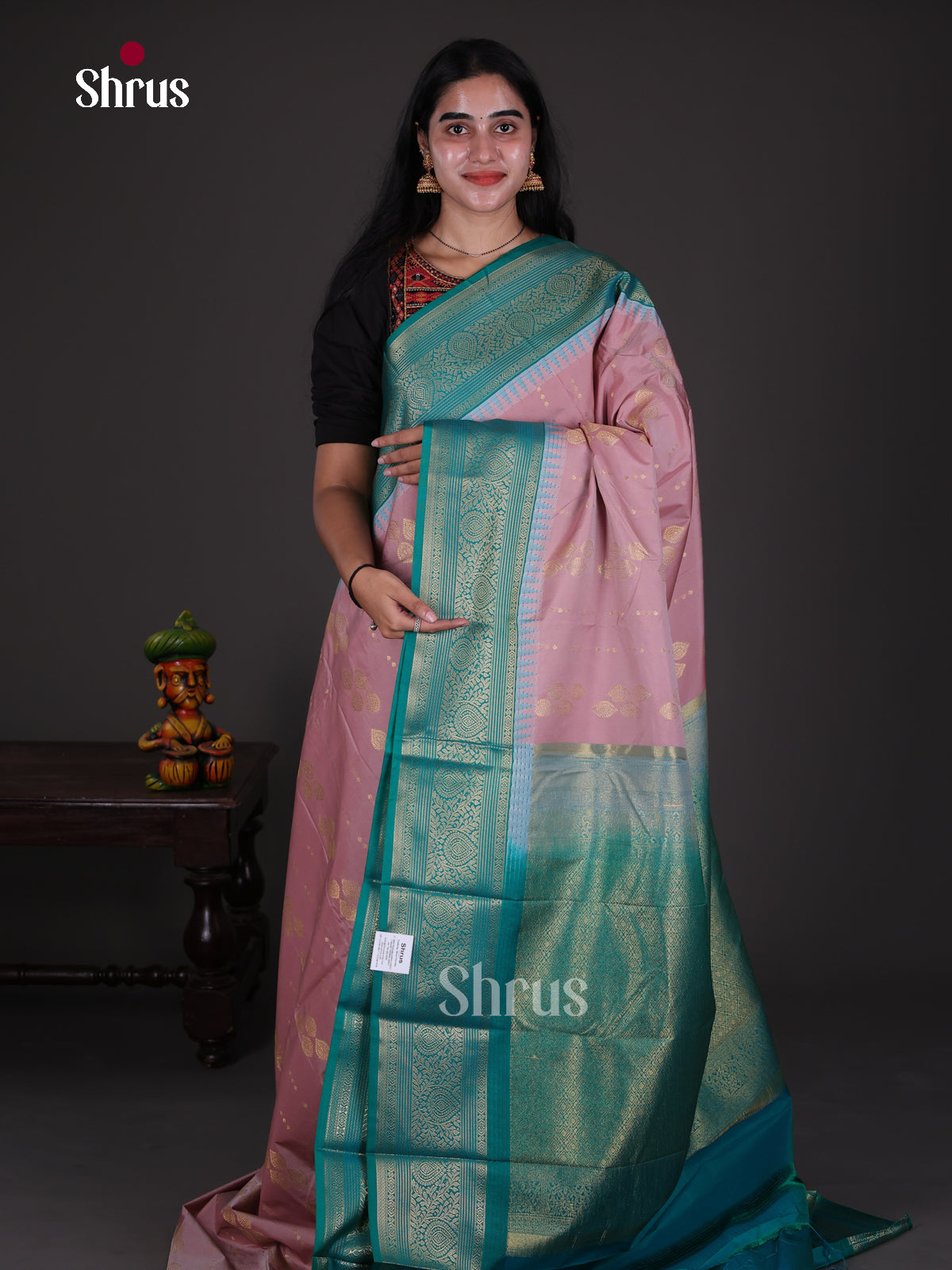 Semi Kanchipuram Saree - ECS09252 - Shop on Shrus.com