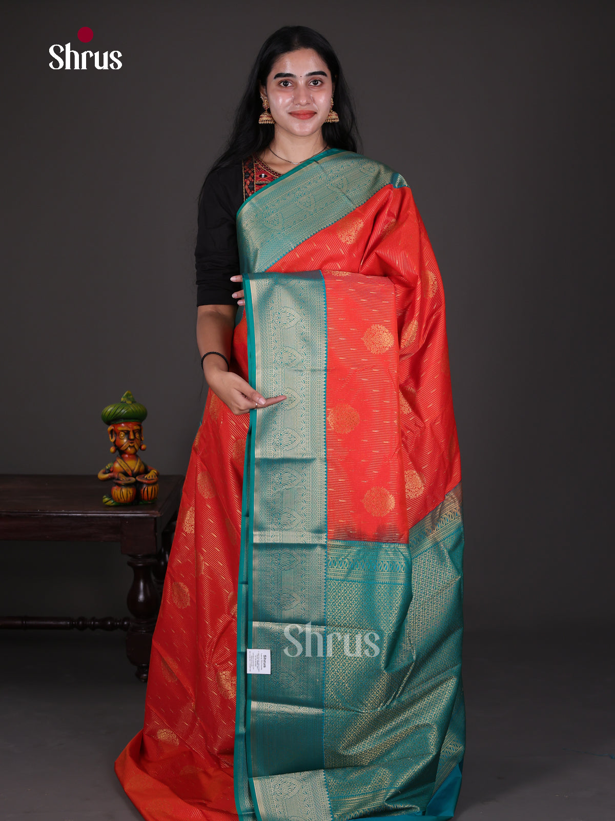Semi Kanchipuram Saree - ECS09261 - Shop on Shrus.com