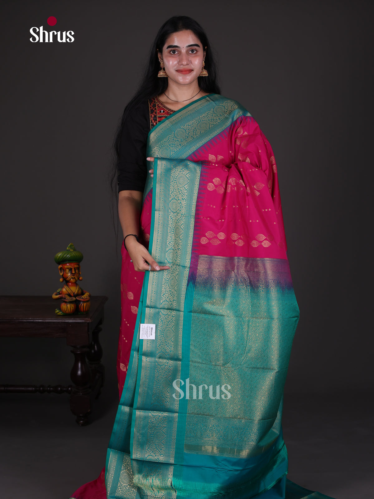 Semi Kanchipuram Saree - ECS09262 - Shop on Shrus.com