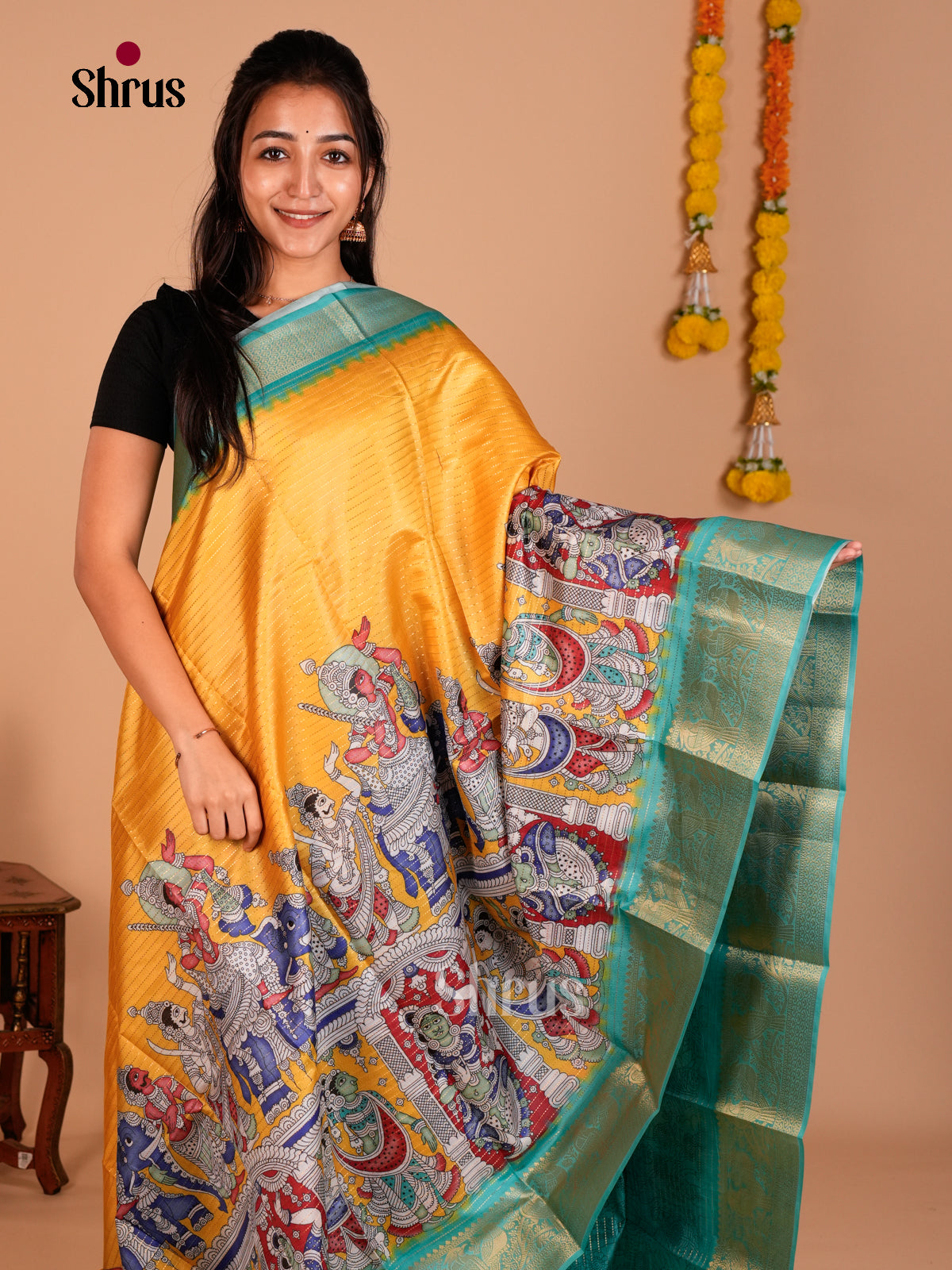 Semi Tussar Saree - ECS09283 - Shop on Shrus.com