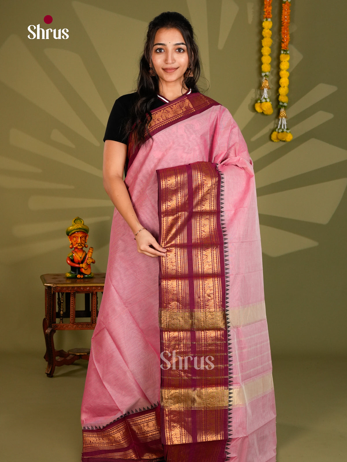 Chettinad Cotton Saree - ECS09295 - Shop on Shrus.com