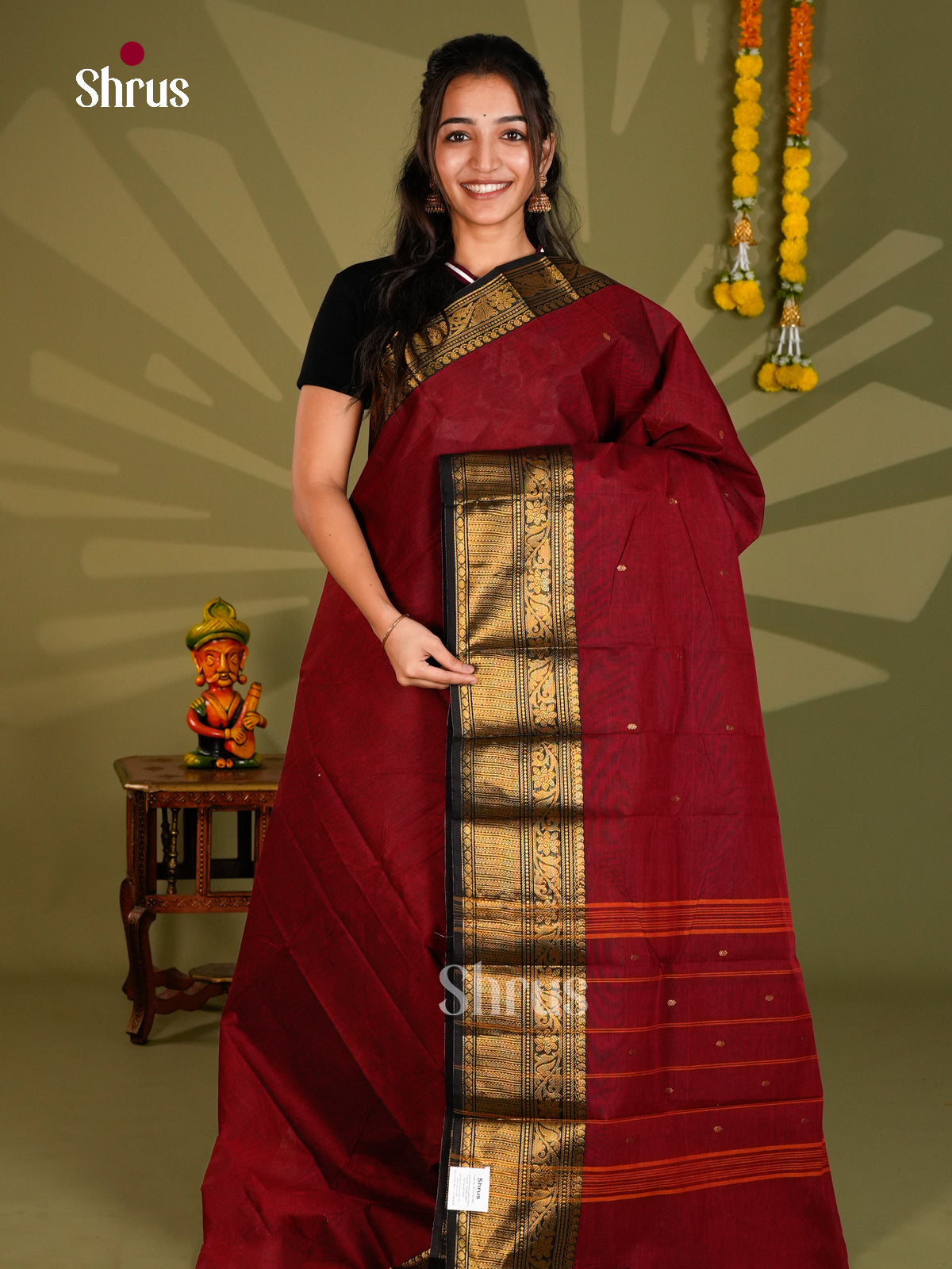 Chettinad Cotton Saree - ECS09299 - Shop on Shrus.com