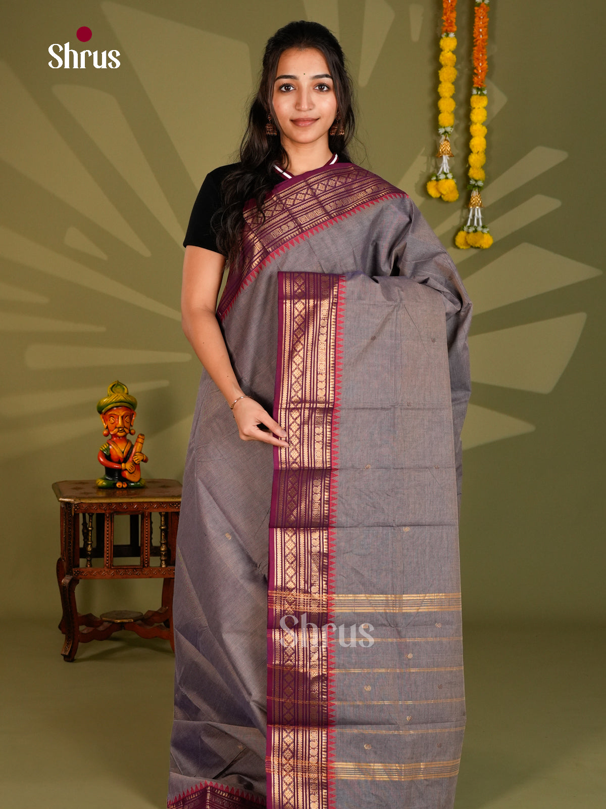 Chettinad Cotton Saree - ECS09310 - Shop on Shrus.com